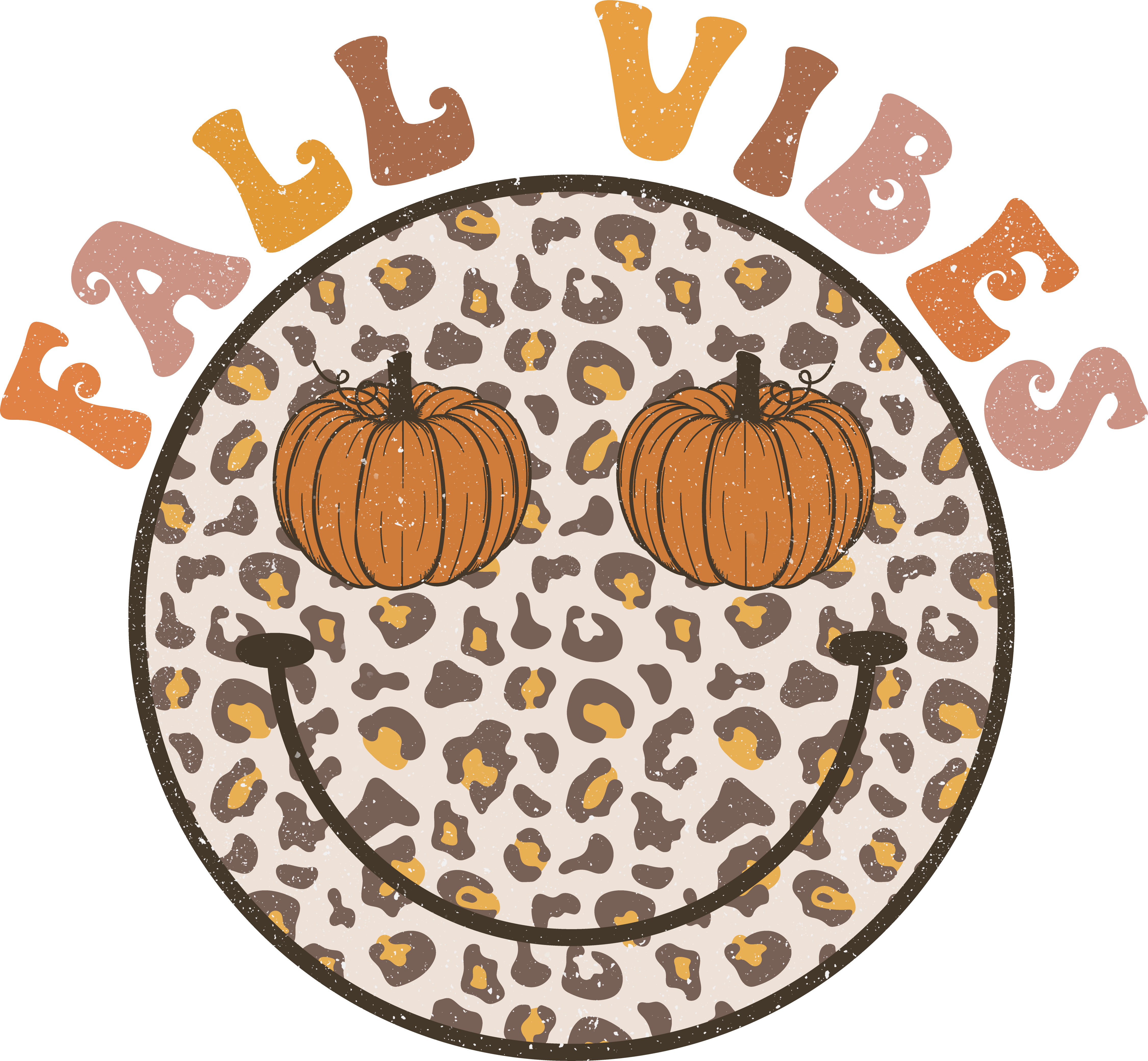 Sublimation Prints - Fall Vibes Smiley - The Vinyl Haus Main image