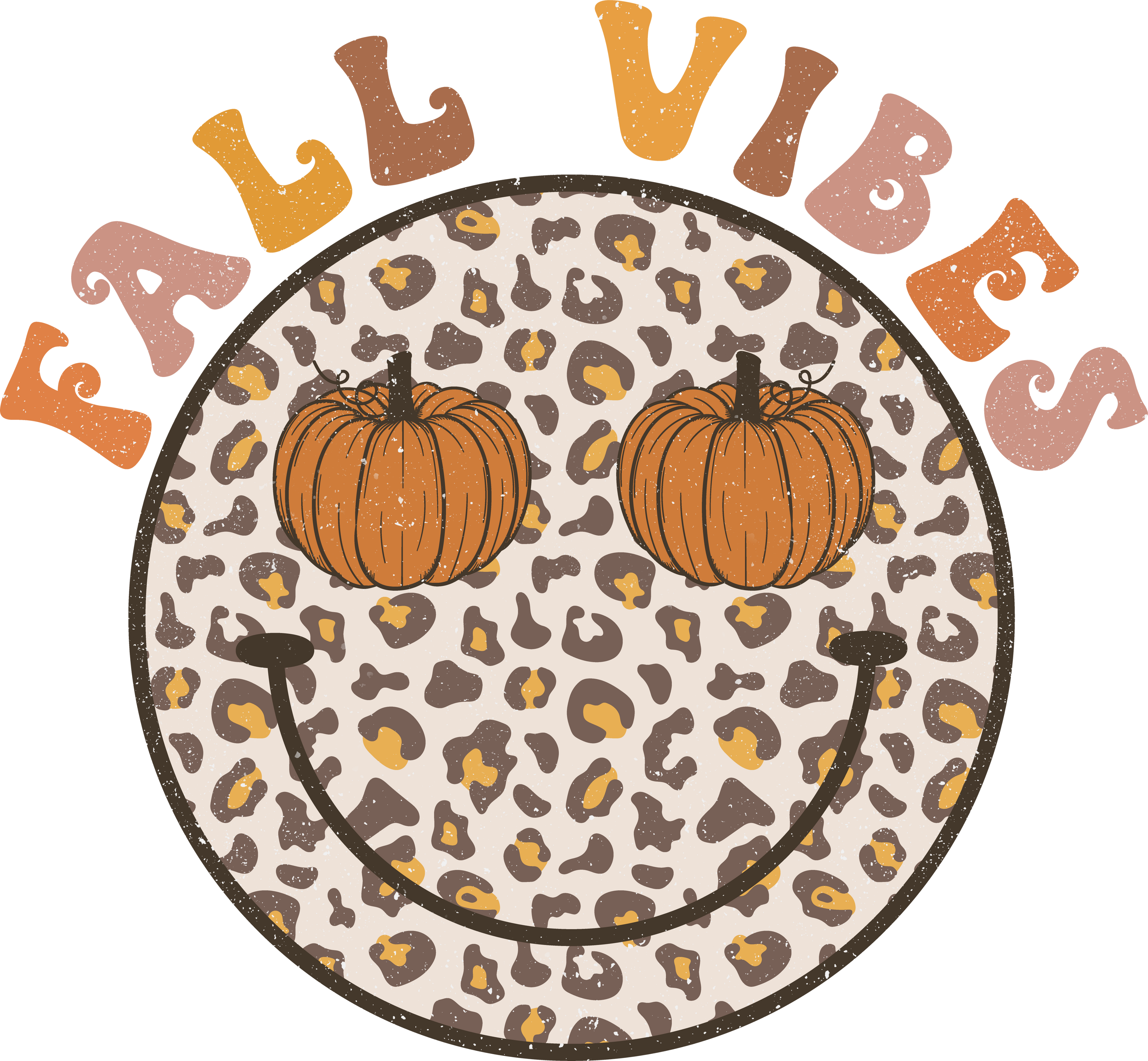 Sublimation Prints - Fall Vibes Smiley - The Vinyl Haus