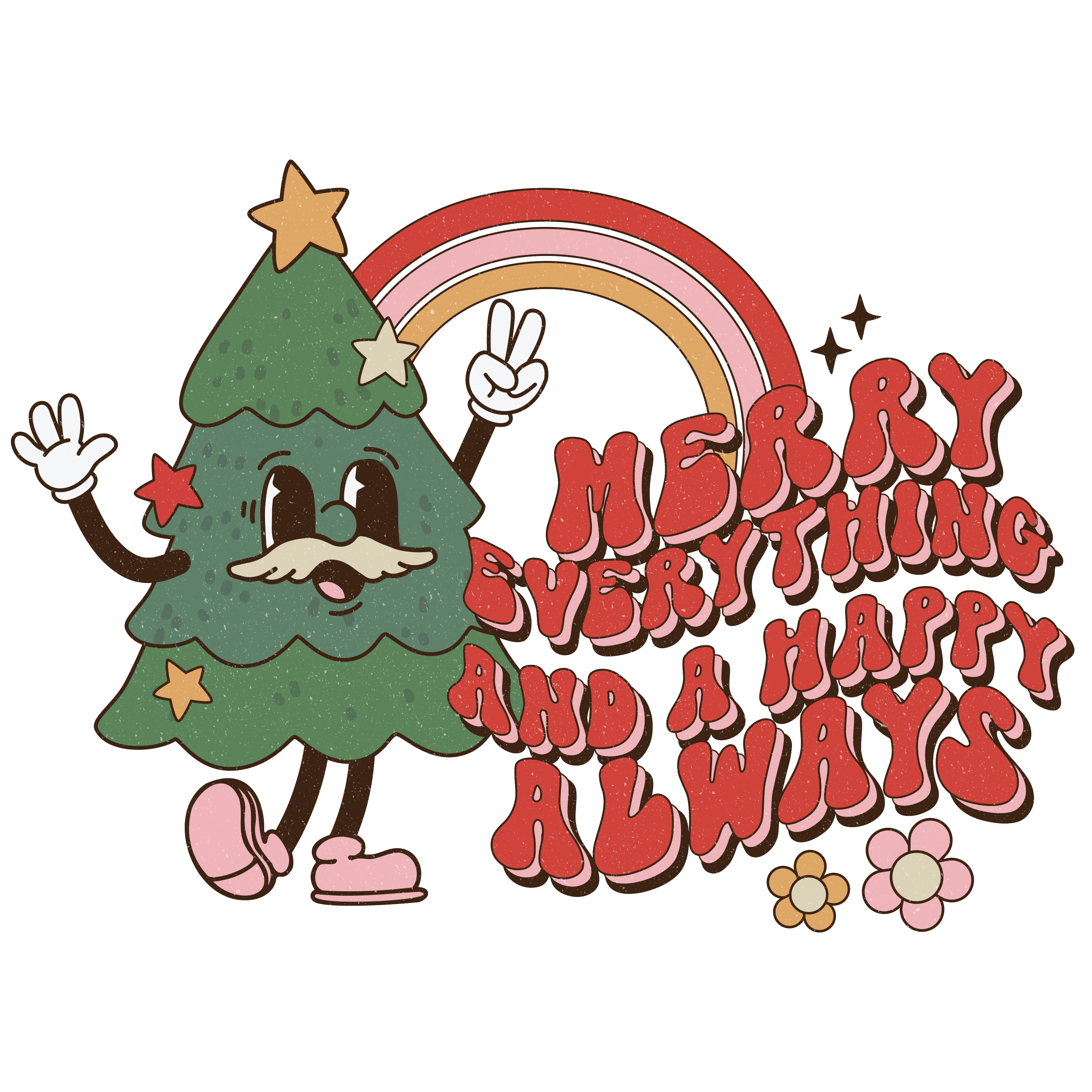 Sublimation Prints - Merry Everything and Happy Always - The Vinyl Haus Main image