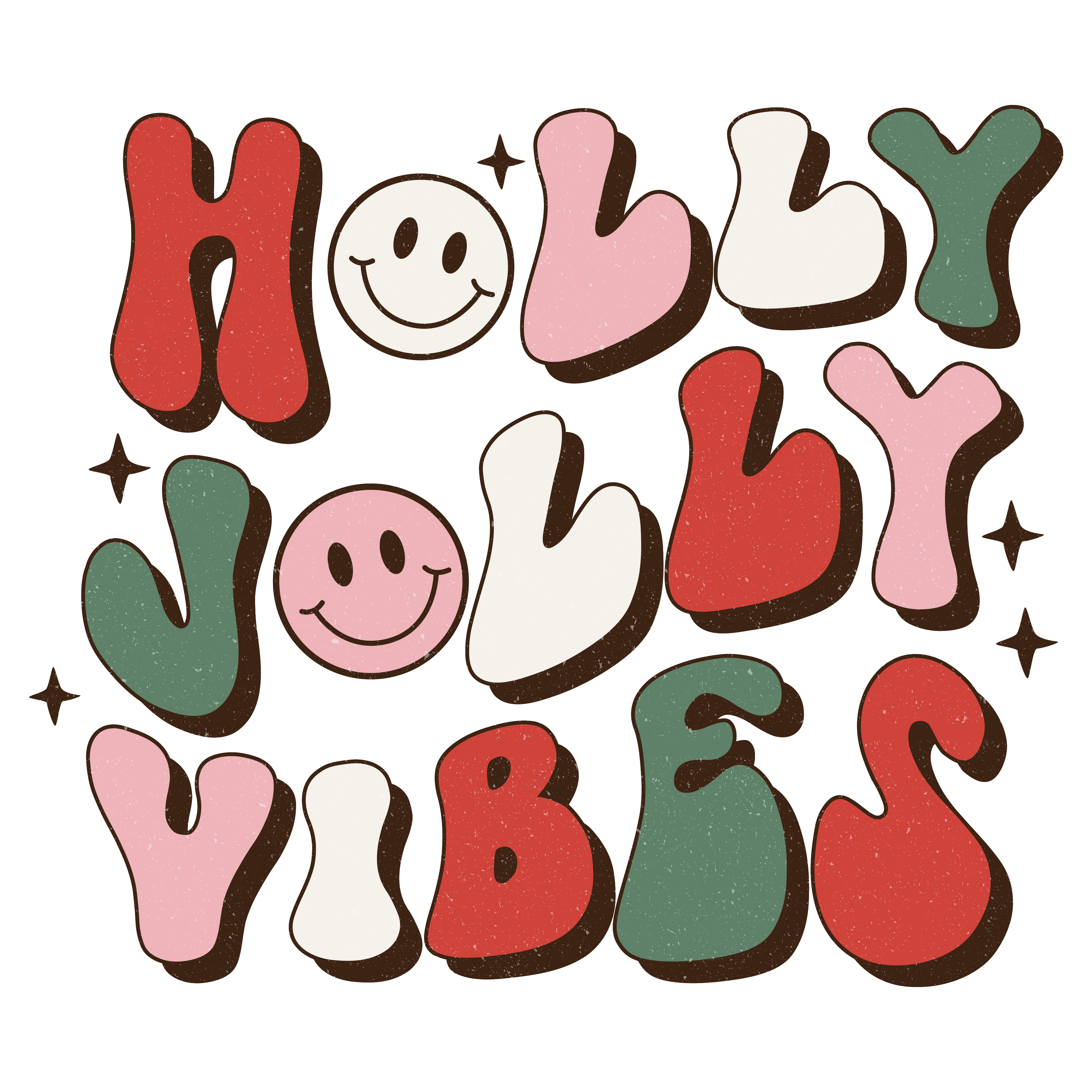 Sublimation Prints - Holly Jolly Vibes - The Vinyl Haus Main image