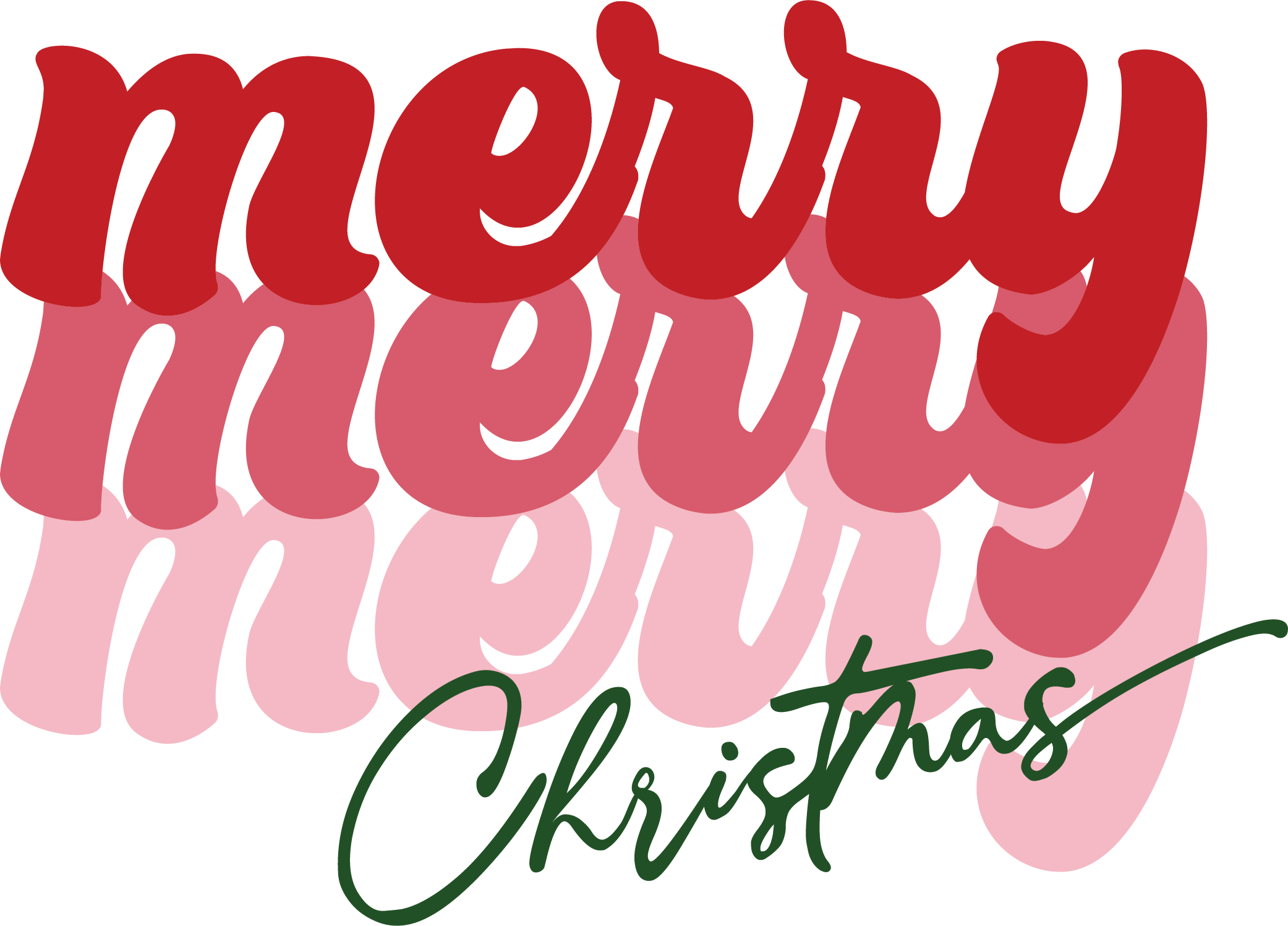 HTV Prints - Merry Merry Merry Christmas - The Vinyl Haus