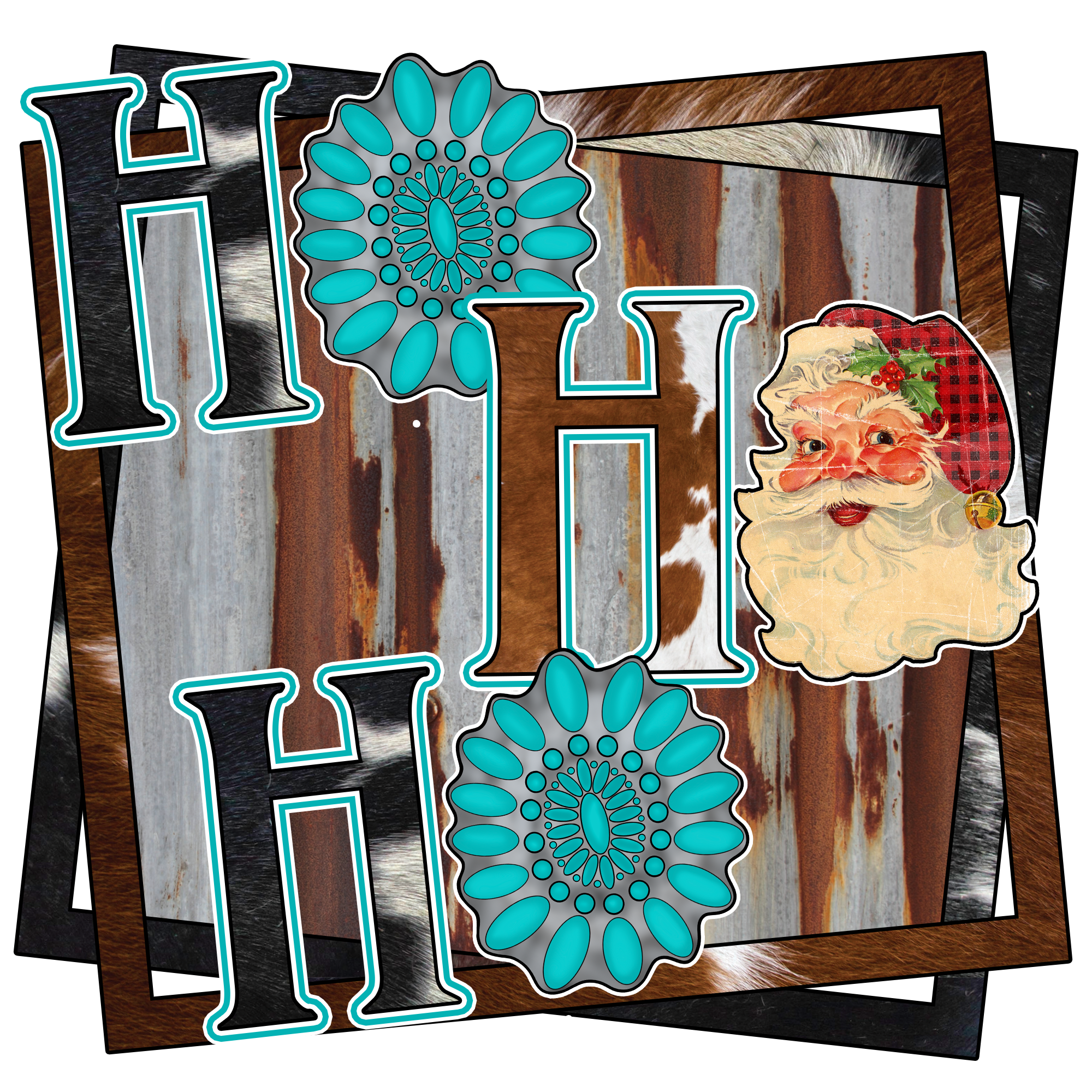 HTV Prints - Western Ho Ho Ho - The Vinyl Haus Main image