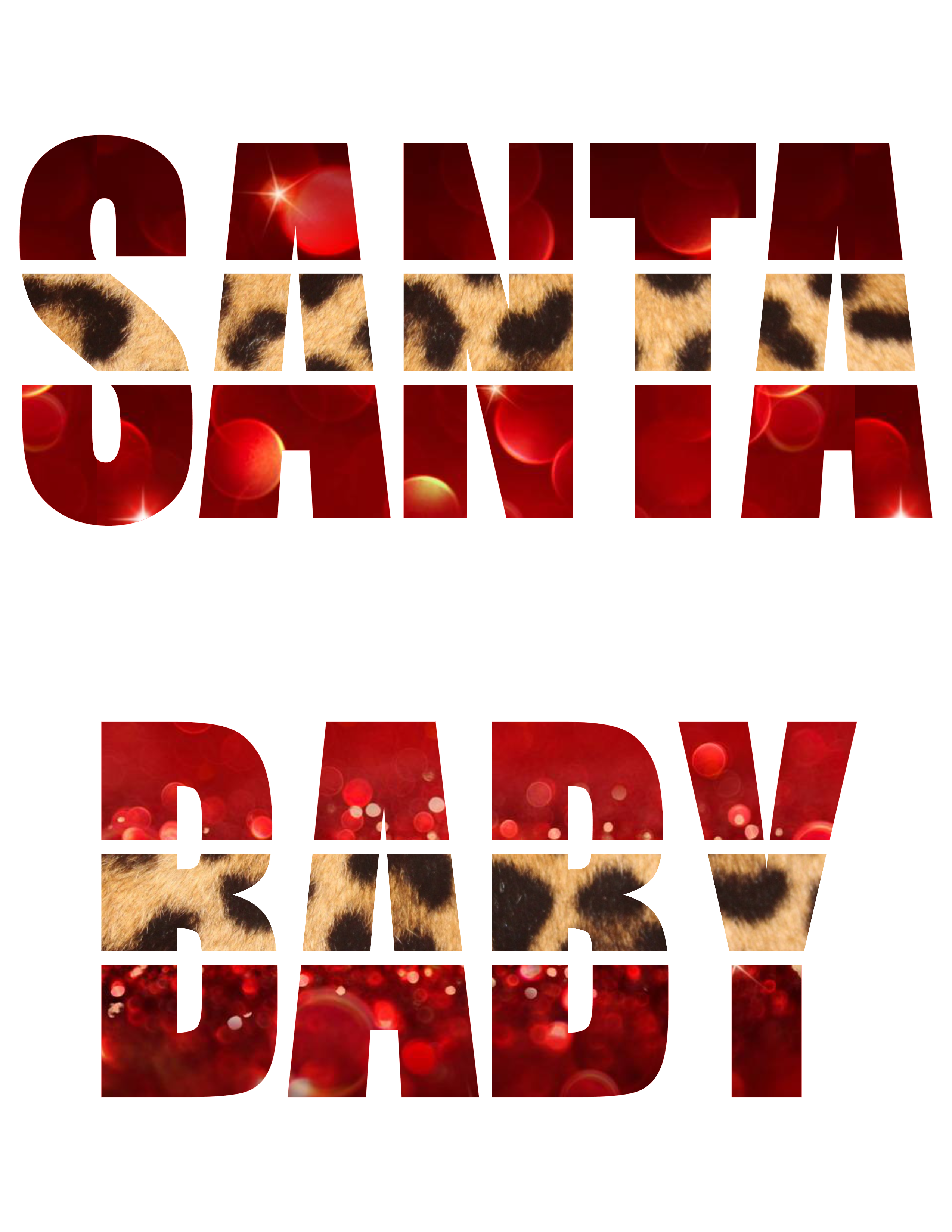 Sublimation Prints - Santa Baby - The Vinyl Haus Main image