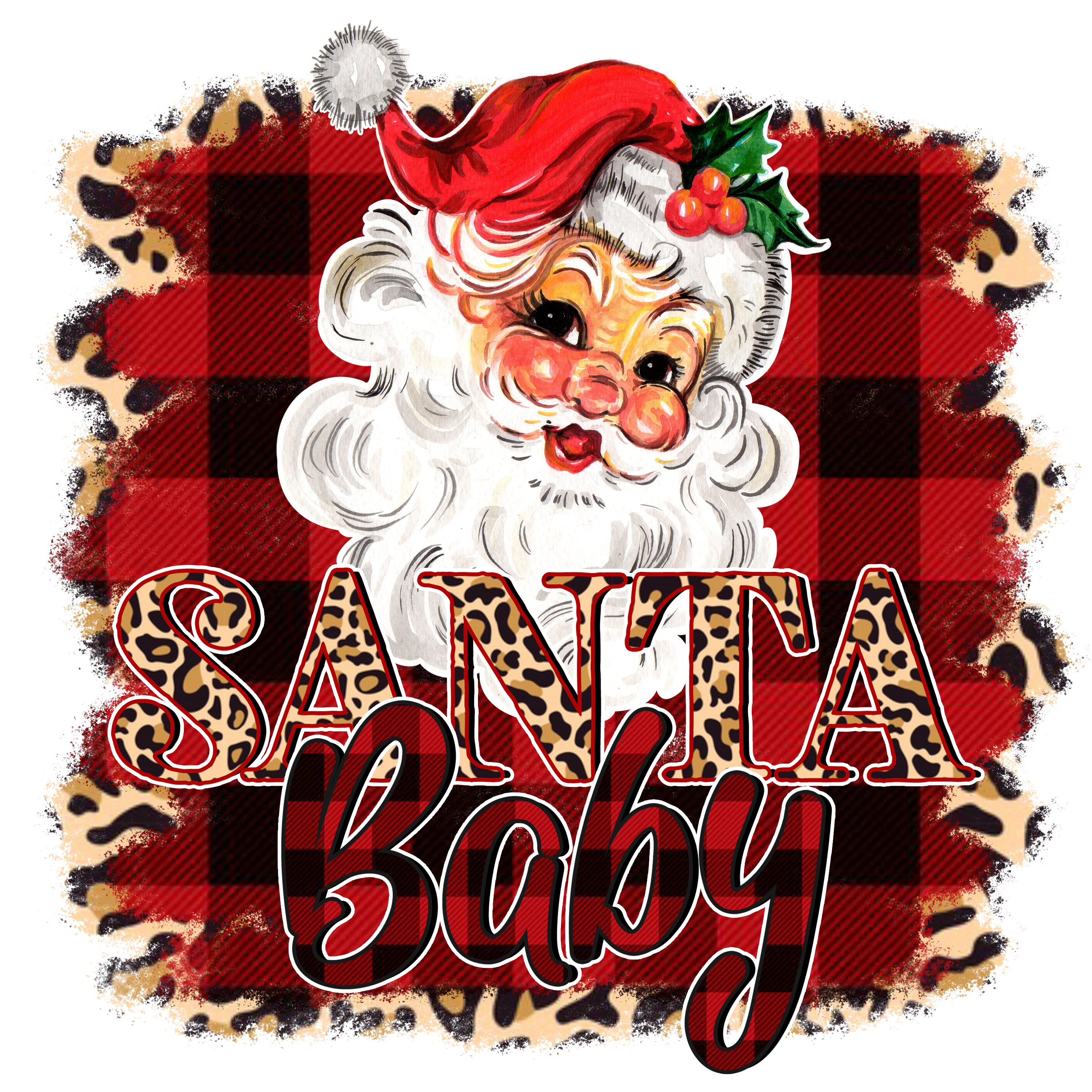 Sublimation Prints - Vintage Santa Baby - The Vinyl Haus