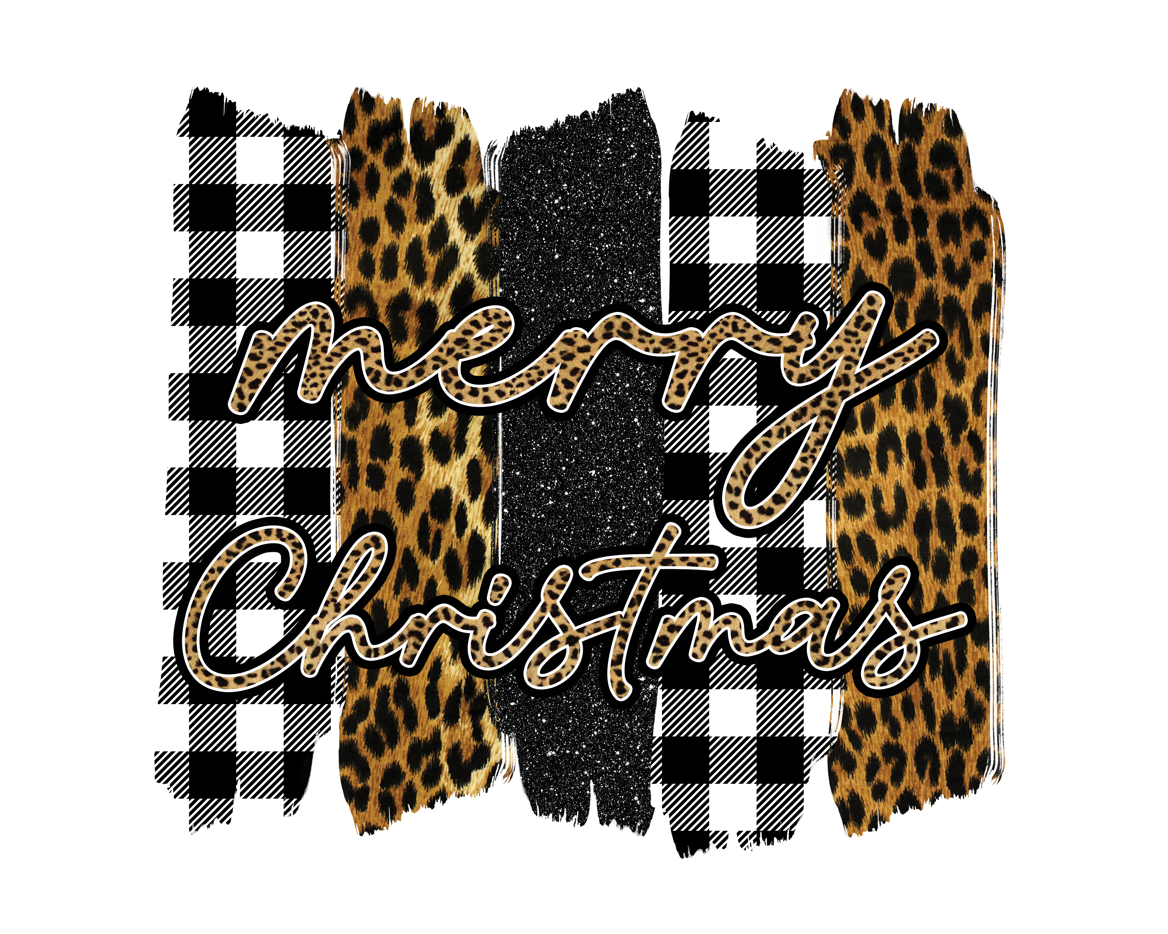 Sublimation Prints - Merry Christmas Brush Strokes - The Vinyl Haus Main image