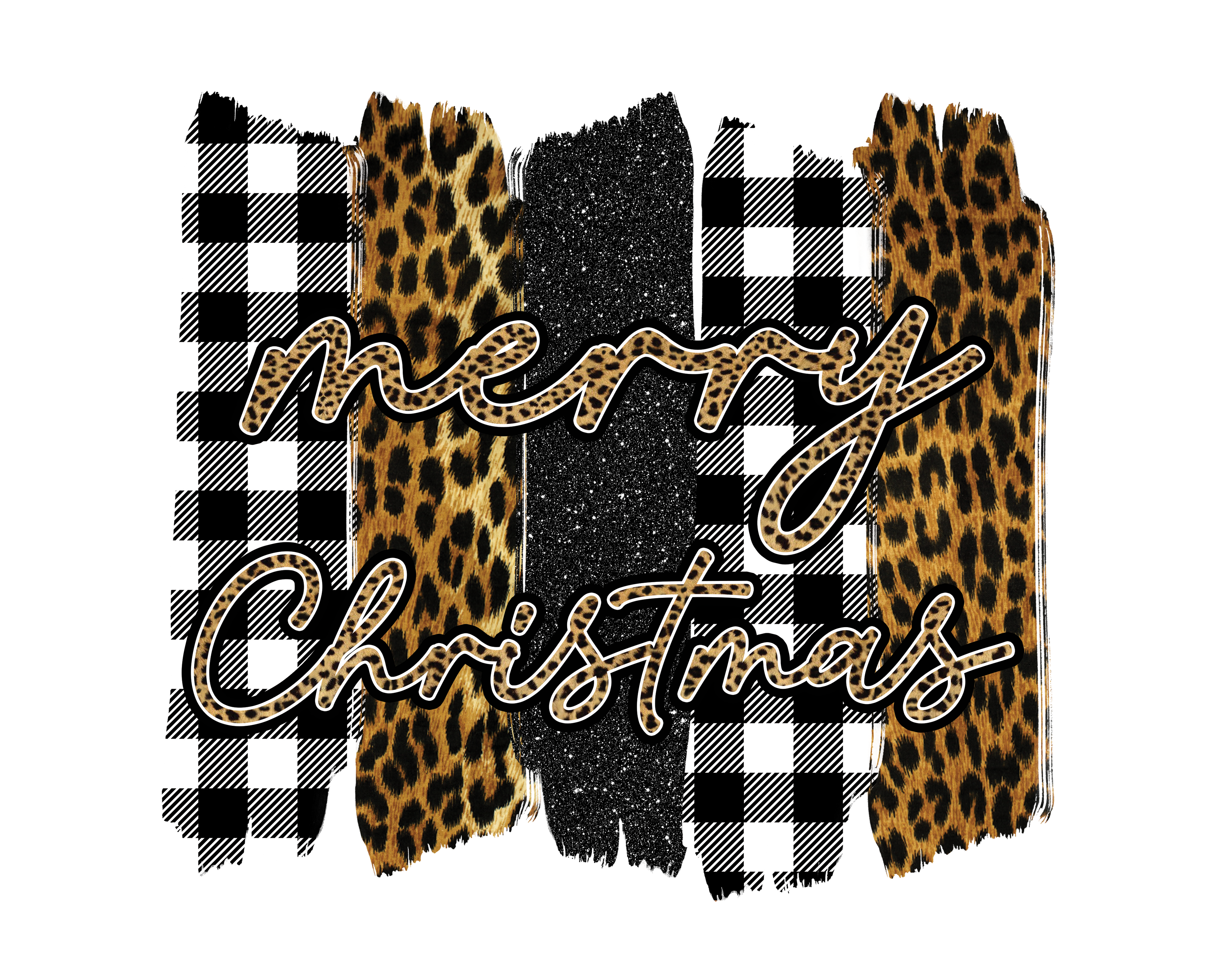 Sublimation Prints - Merry Christmas Brush Strokes - The Vinyl Haus