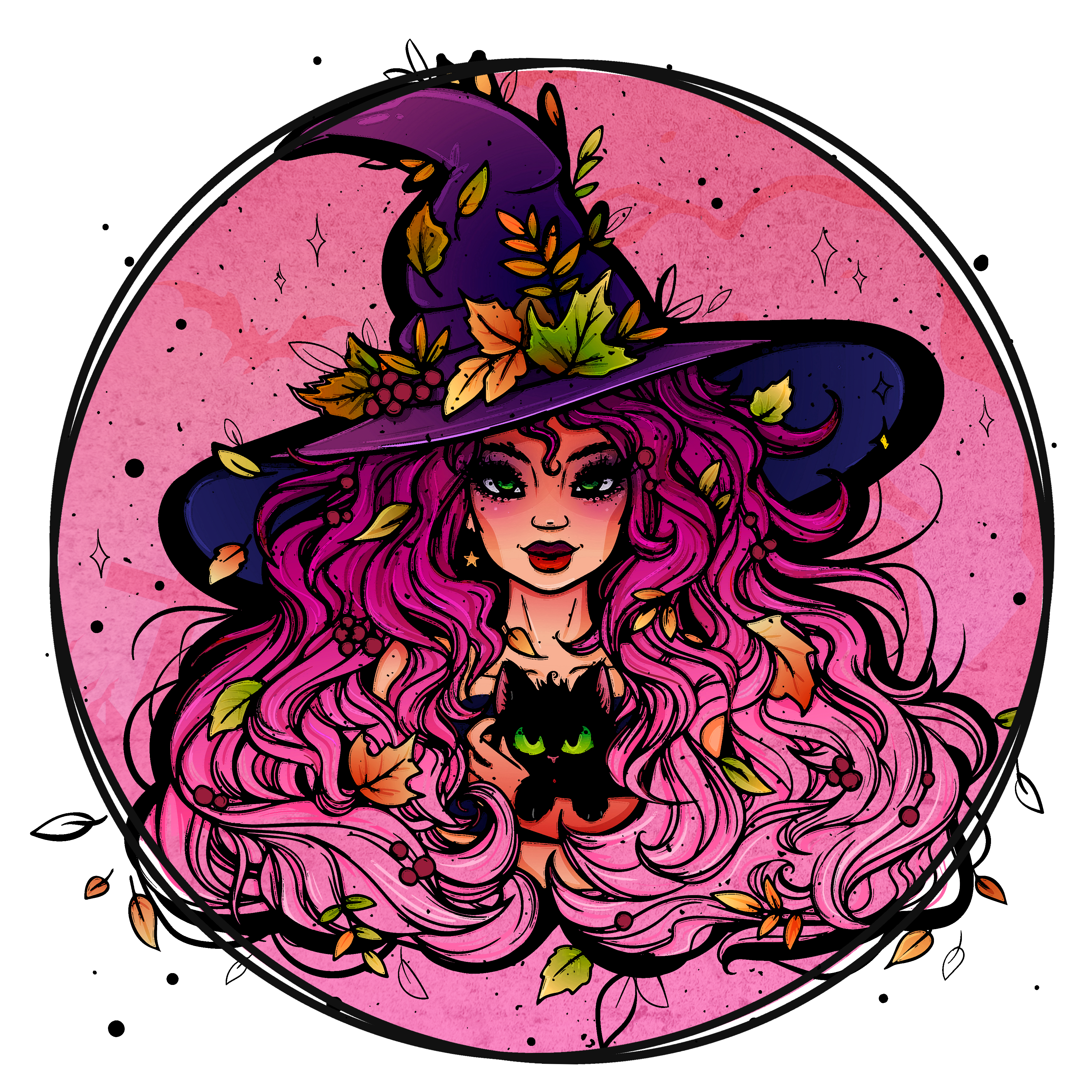 Sublimation Prints - Pink Witch - The Vinyl Haus