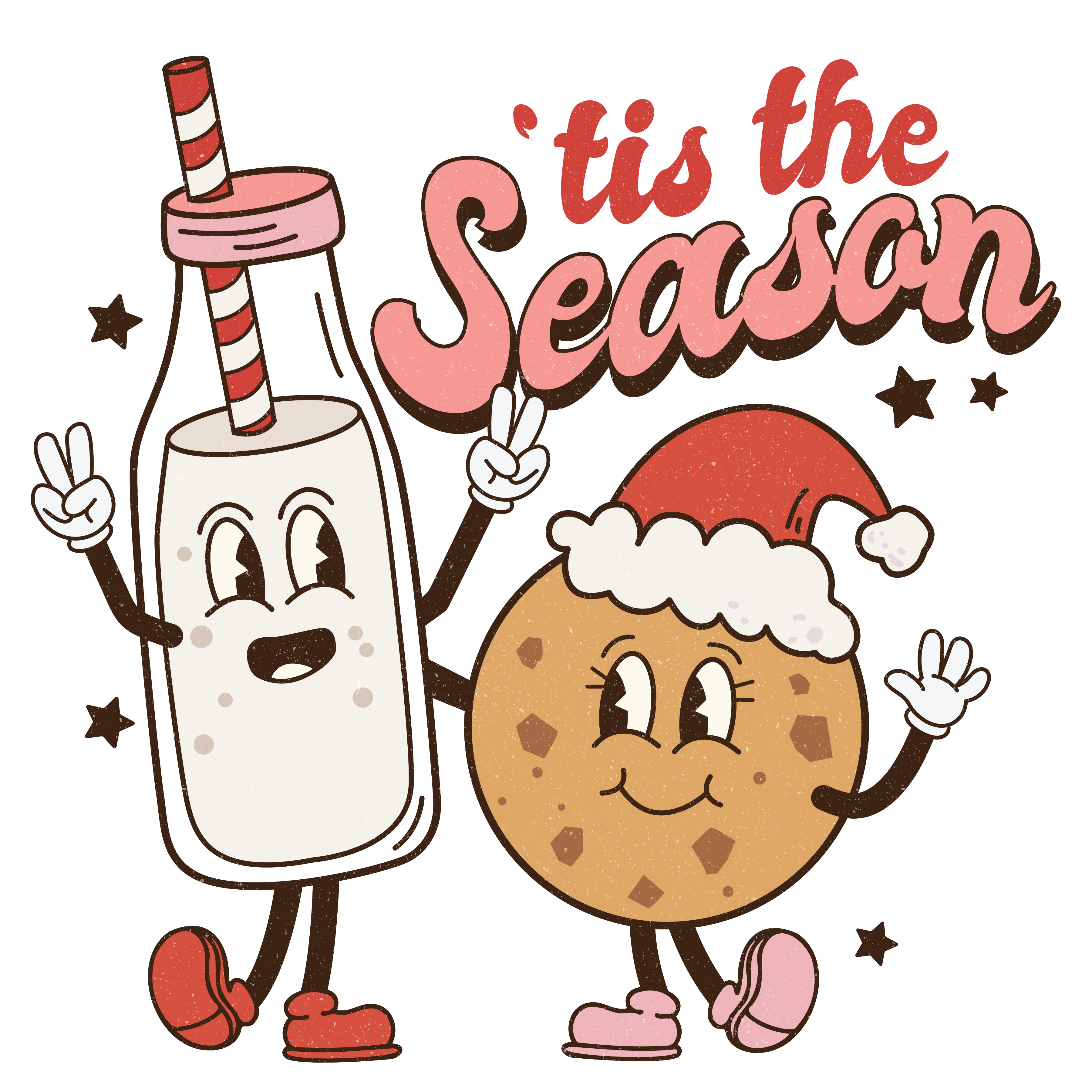 HTV Prints - Tis The Season Milk and Cookies - The Vinyl Haus