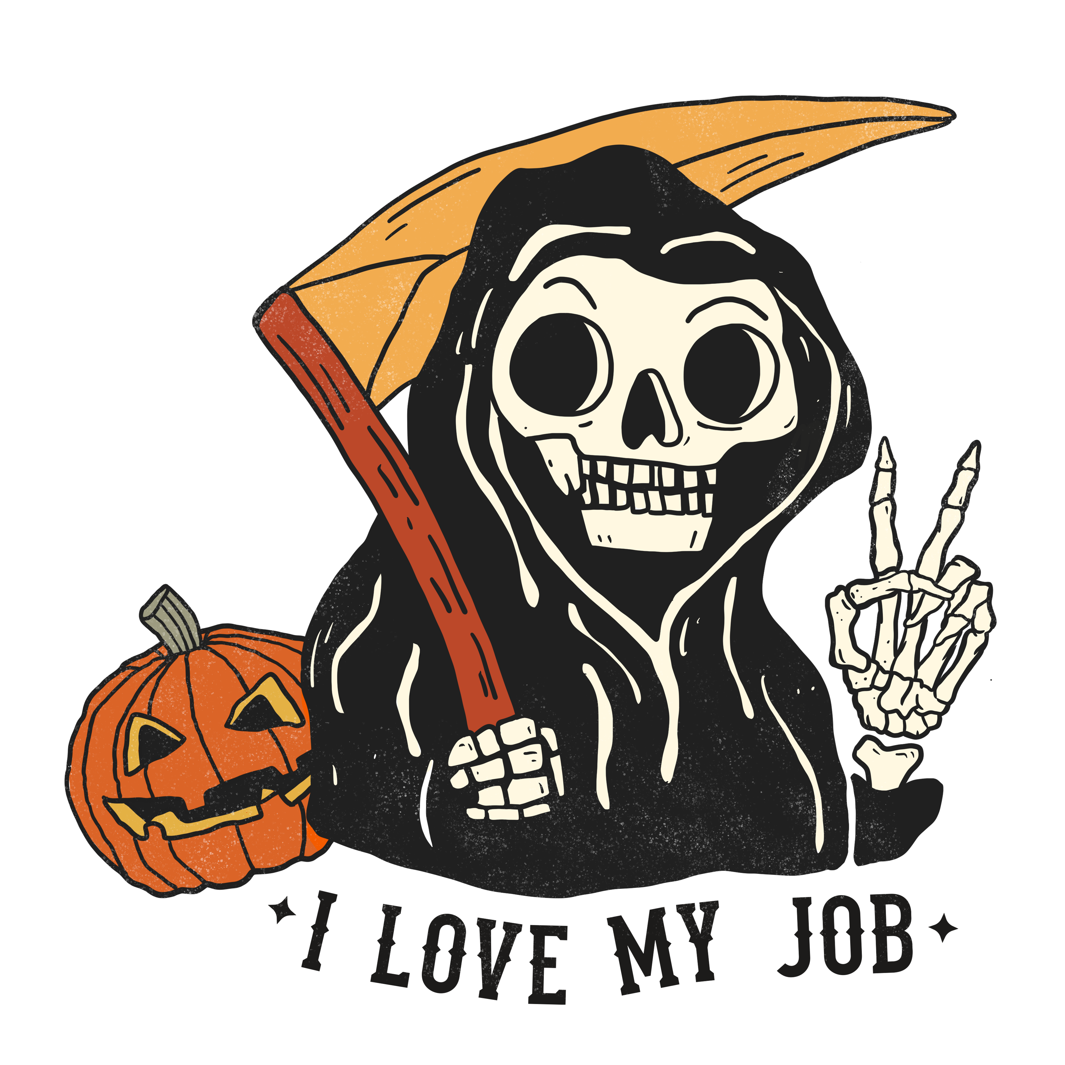 Sublimation Prints - Grim Reaper I Love My Job - The Vinyl Haus Main image