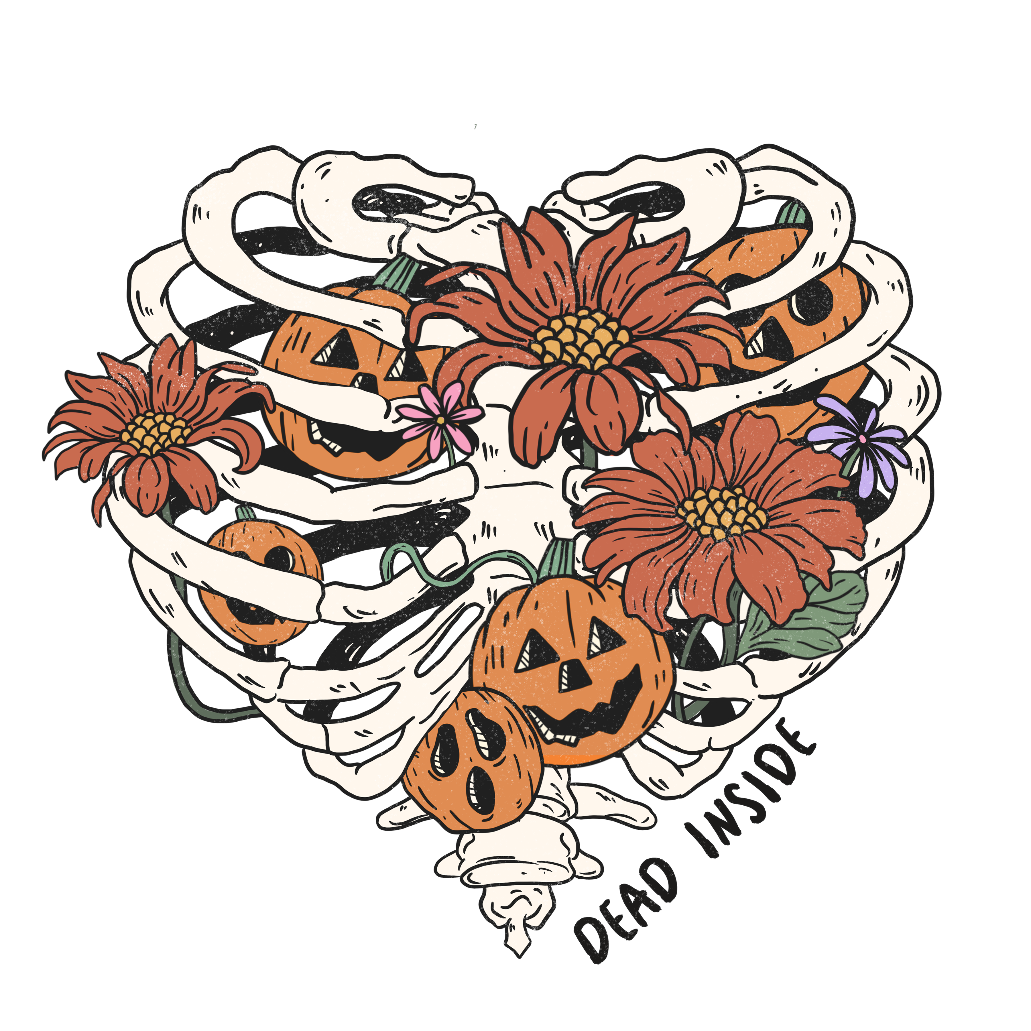 Sublimation Prints - Skeleton Ribs - The Vinyl Haus