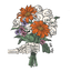 Sublimation Prints - Skeleton Hand With Flowers - The Vinyl Haus