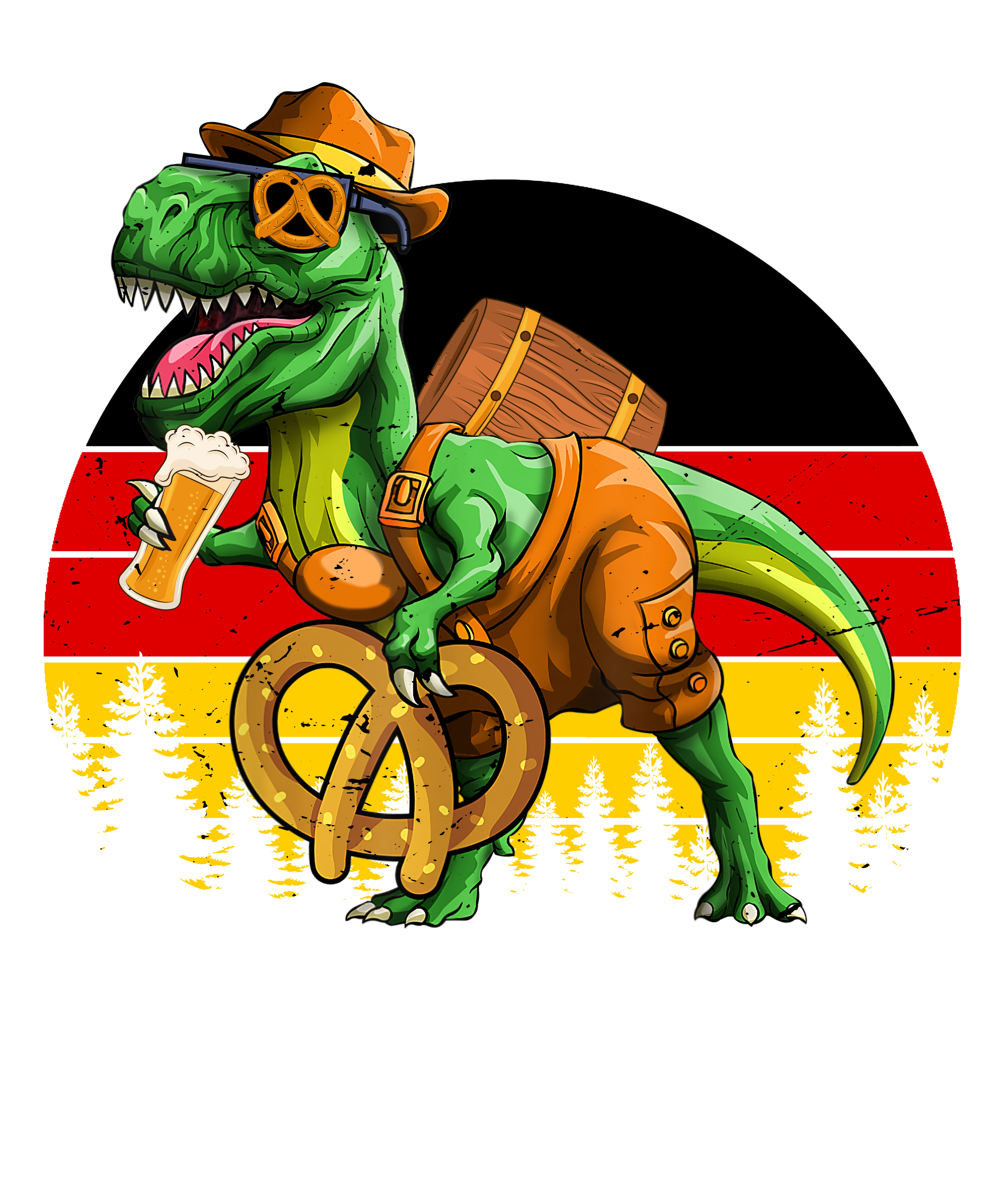 Sublimation Prints - Wurstfest T Rex - The Vinyl Haus Main image