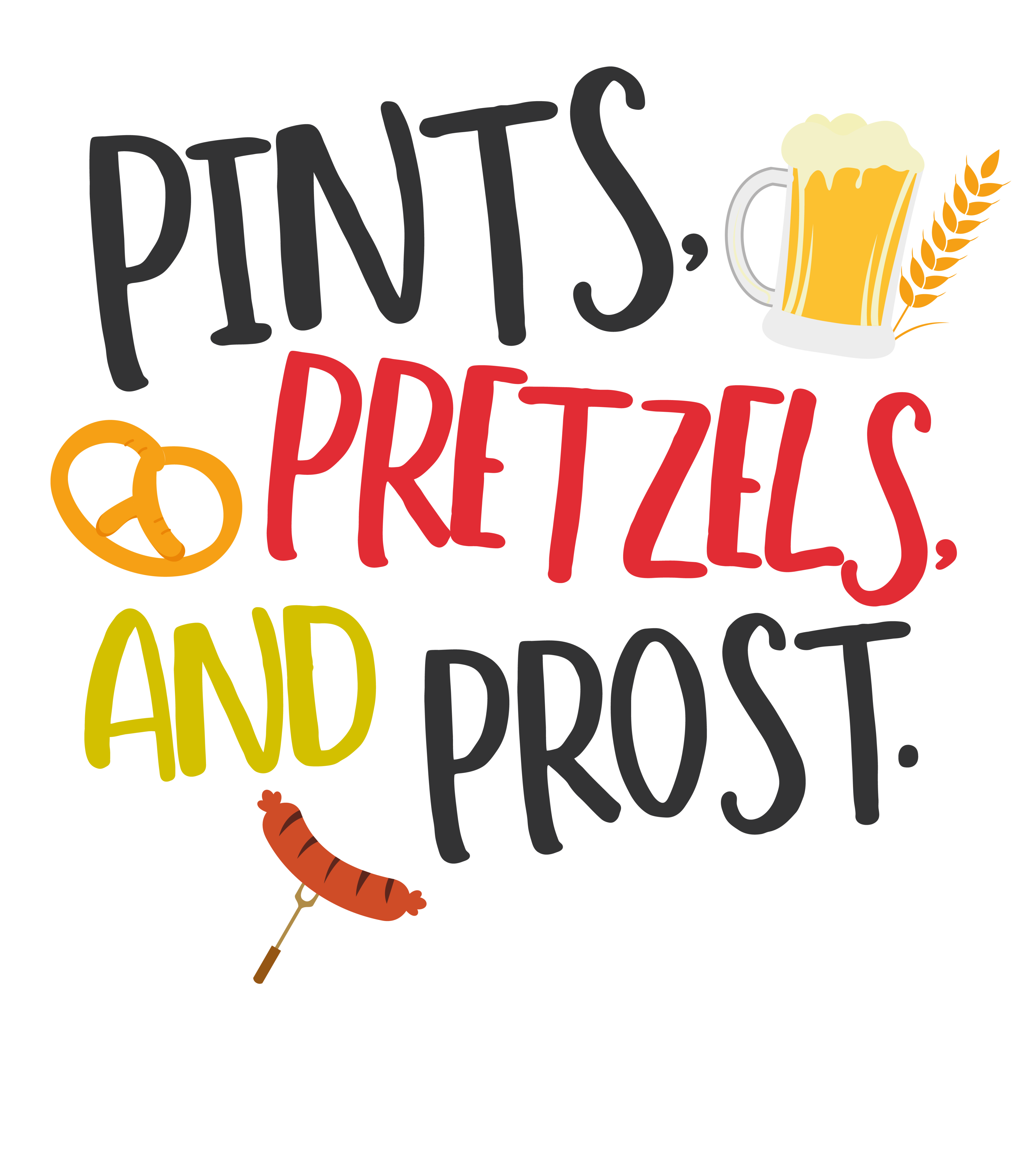 Sublimation Prints - Pints Pretzels and Prost - The Vinyl Haus