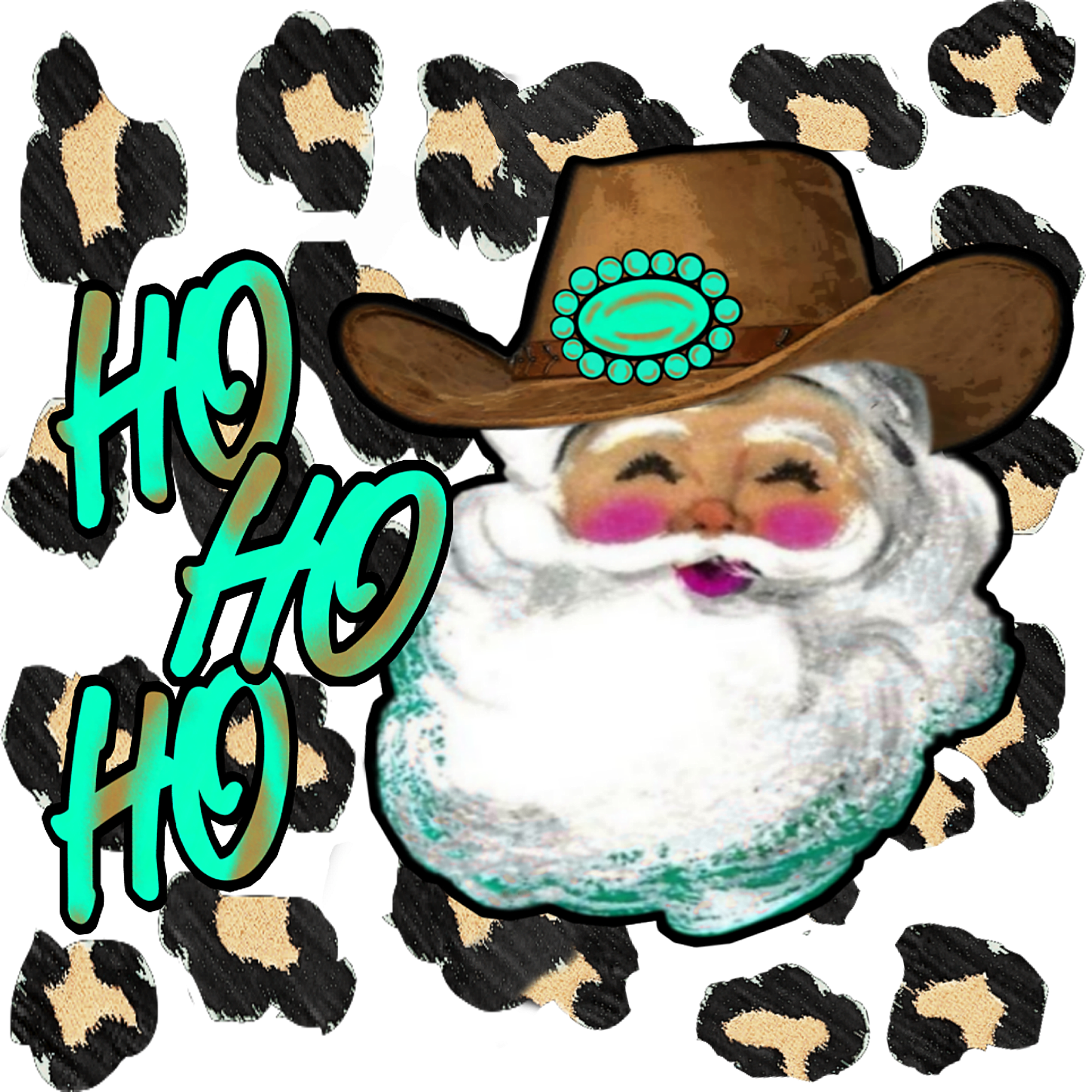 Sublimation Prints - Western Santa Ho Ho Ho - The Vinyl Haus Main image