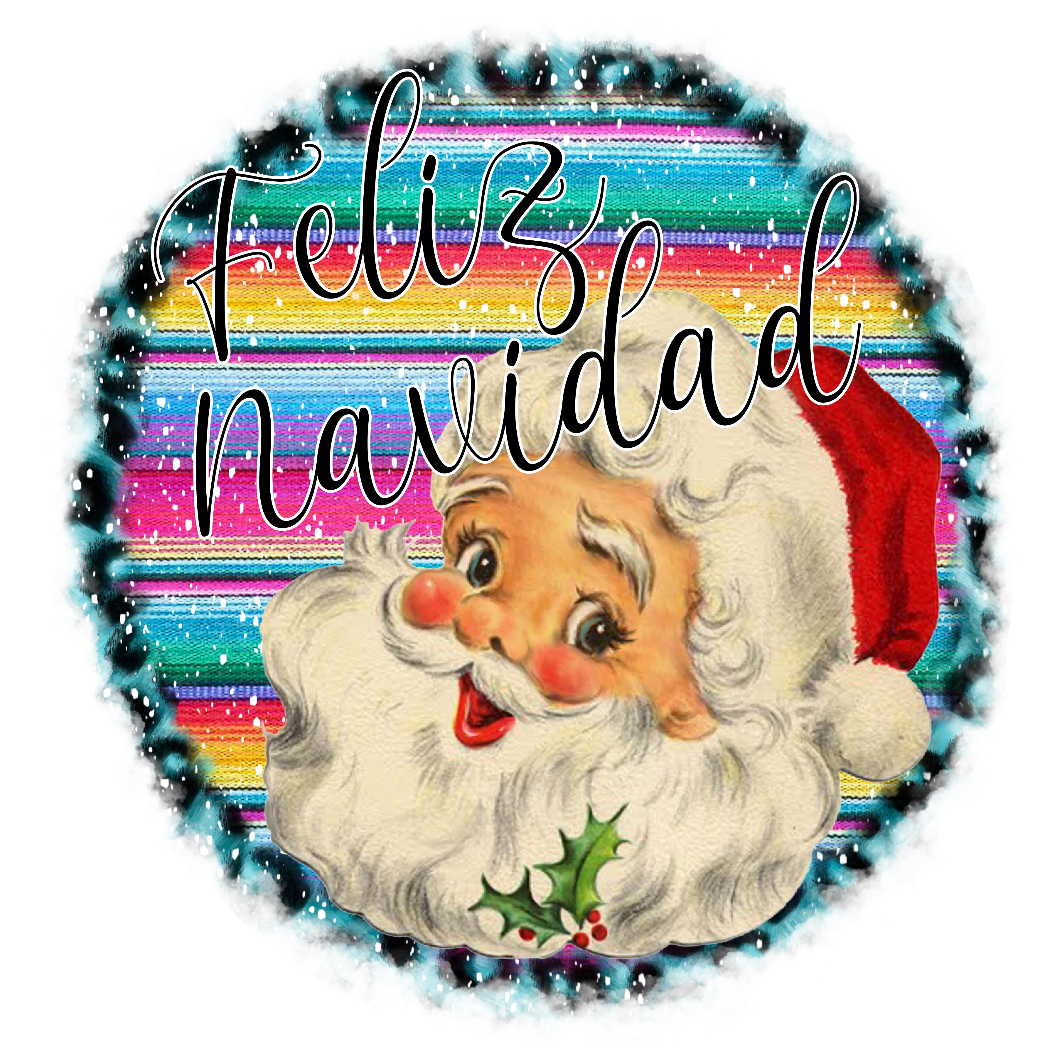 Sublimation Prints - Serape Santa Feliz Navidad - The Vinyl Haus
