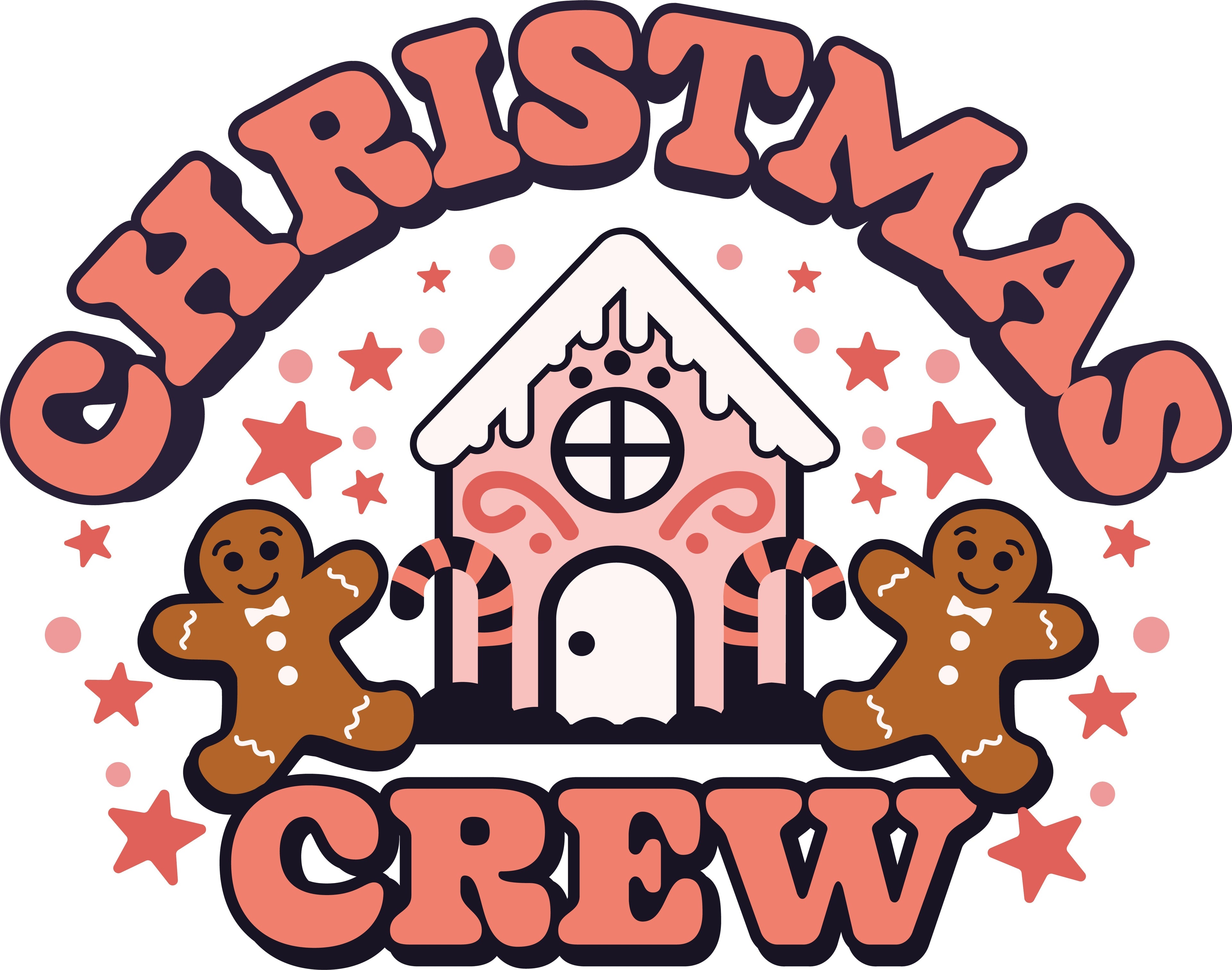 HTV Prints - Christmas Crew Gingerbread - The Vinyl Haus