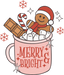 Sublimation Prints - Gingerbread Man In Hot Cocoa - The Vinyl Haus