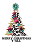 Sublimation Prints - Serape Cow Print Christmas Tree - The Vinyl Haus