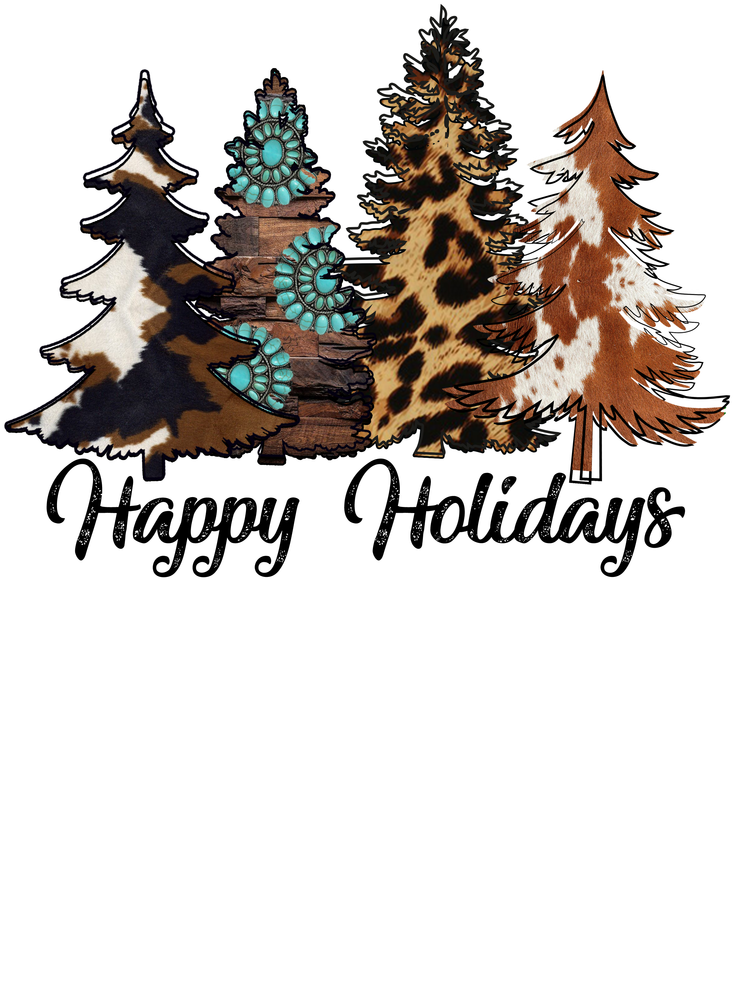 Sublimation Prints -Western Christmas Trees - The Vinyl Haus Main image