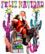 Sublimation Prints - Feliz Navidad Santa on Donkey - The Vinyl Haus