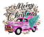 Sublimation Prints - Merry Christmas Pink Truck - The Vinyl Haus