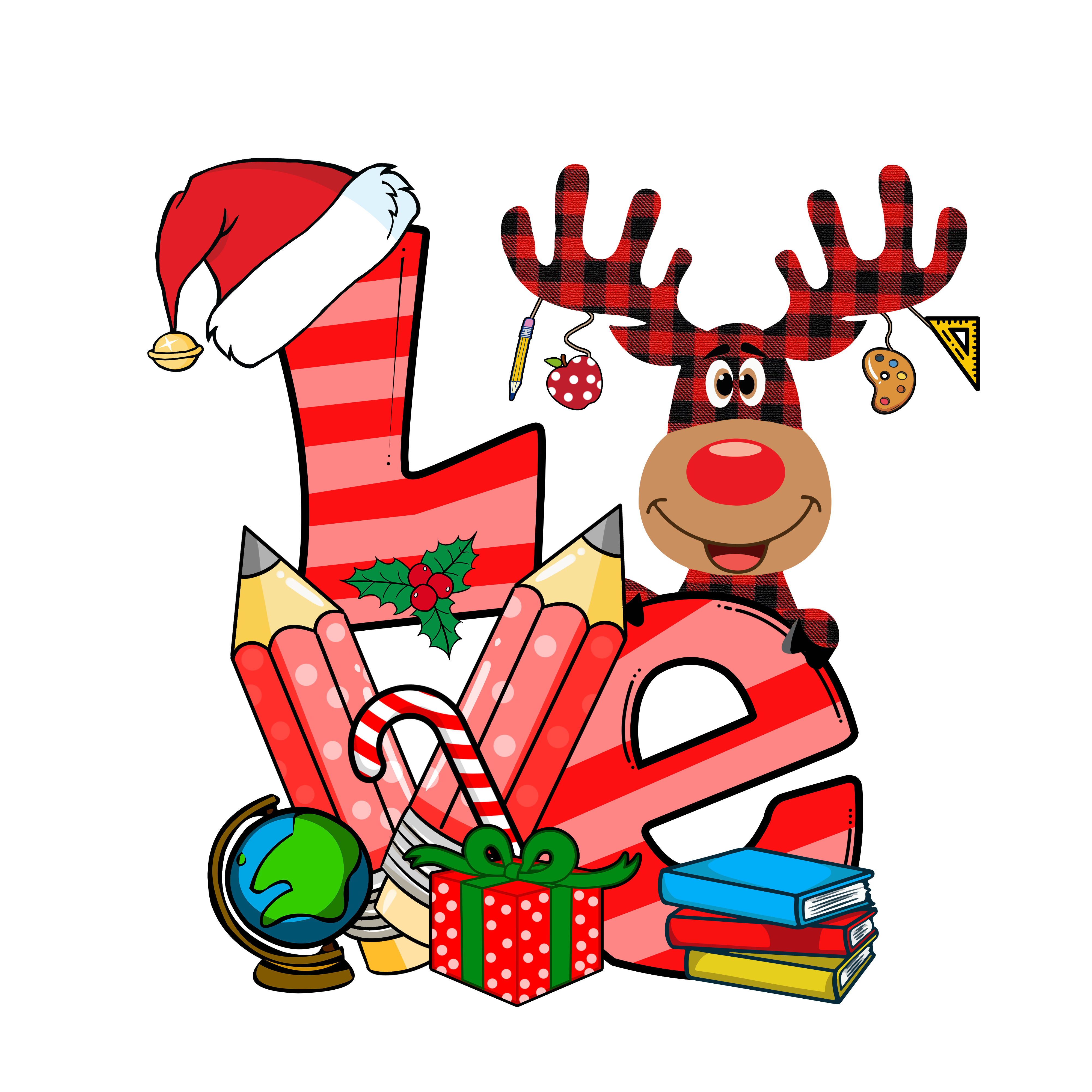 Sublimation Prints - Christmas LOVE - The Vinyl Haus Main image