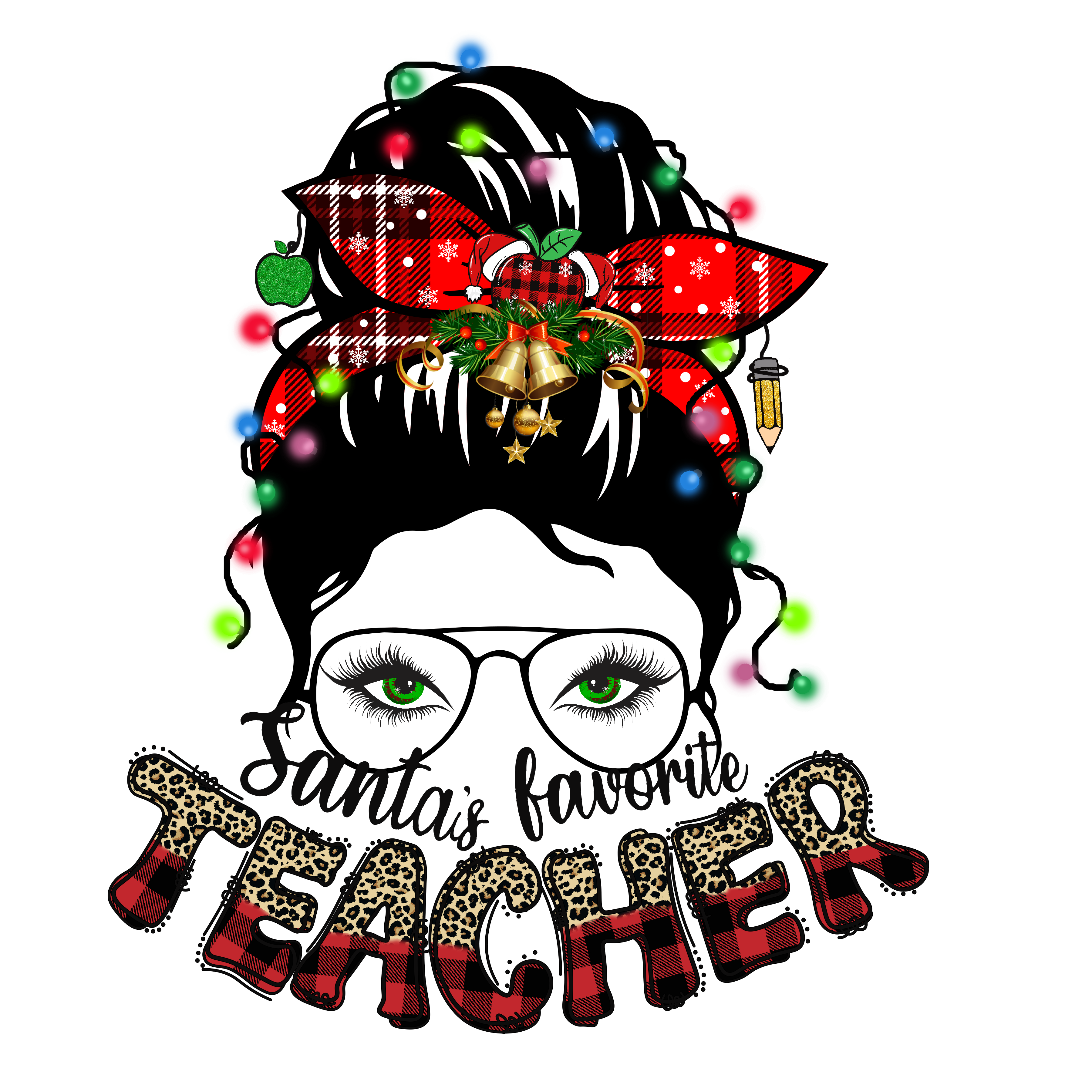 Sublimation Prints - Santa's Favorite Teacher - The Vinyl Haus Main image