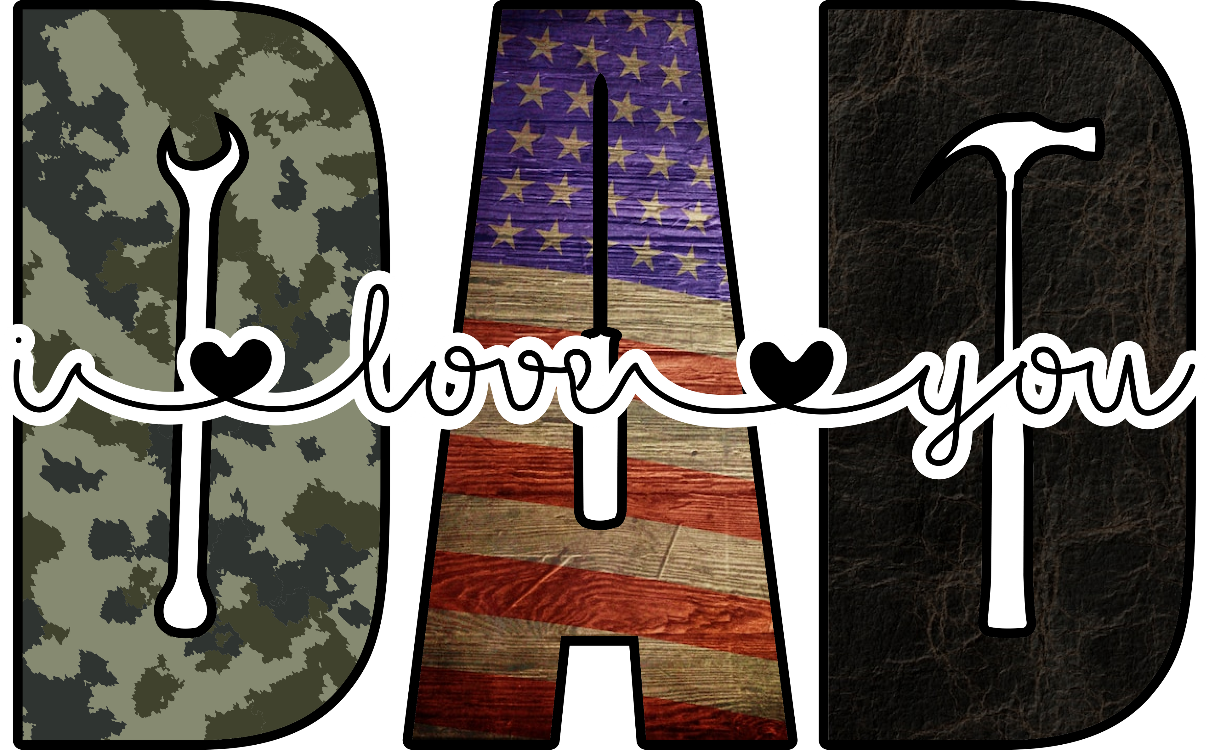 Sublimation Prints - Dad I Love You - The Vinyl Haus