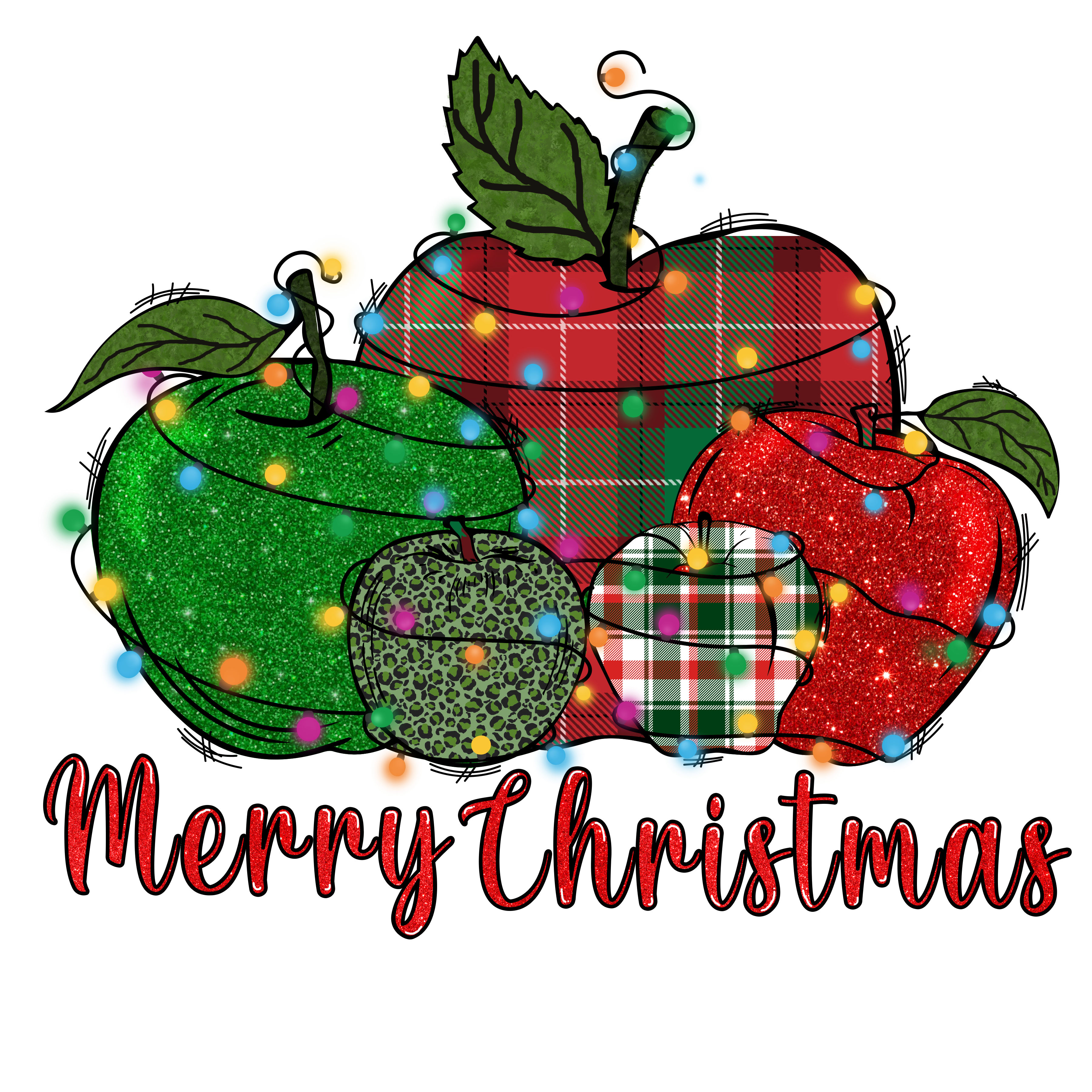 Sublimation Prints - Christmas Apples - The Vinyl Haus Main image