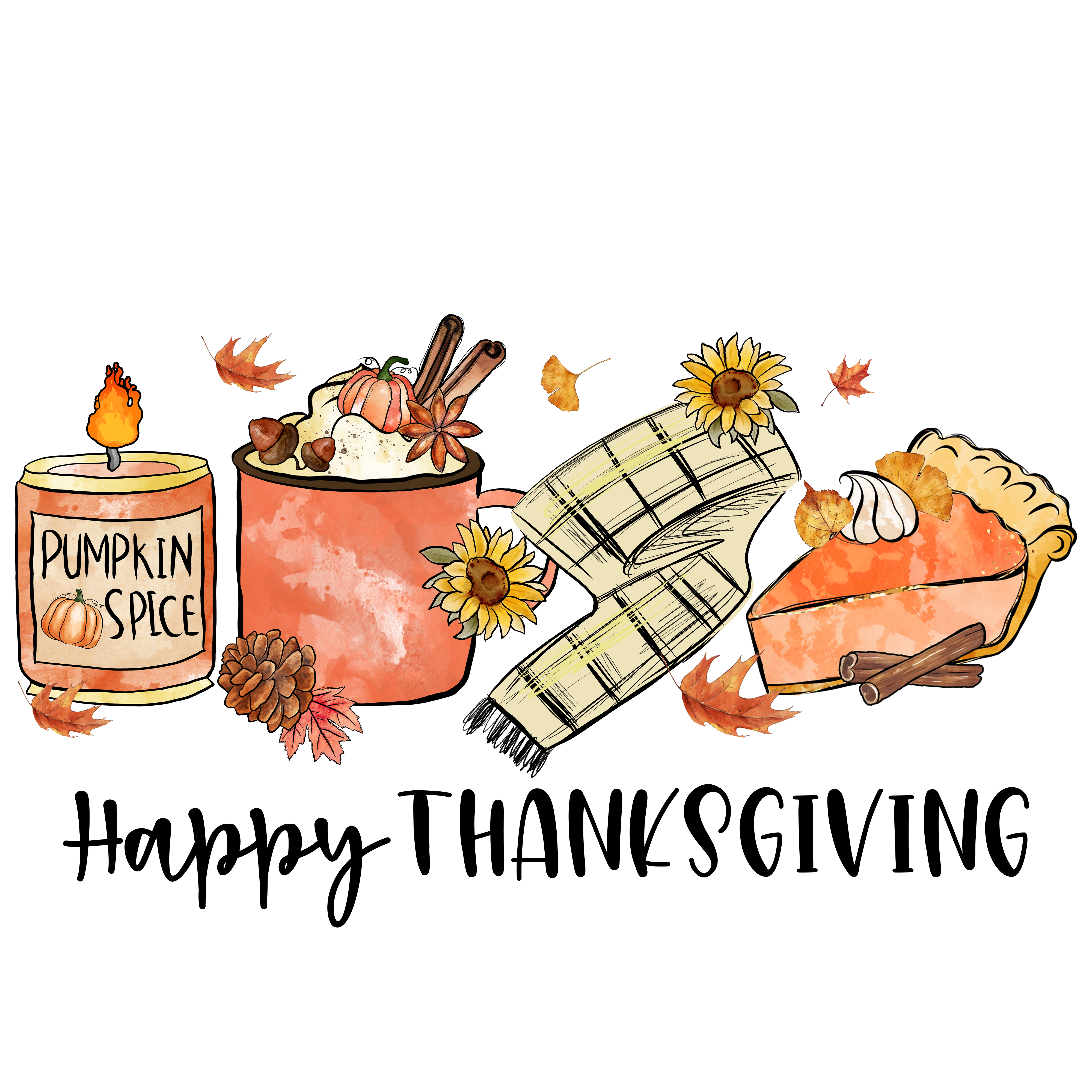 Sublimation Prints - Happy Thanksgiving - The Vinyl Haus Main image