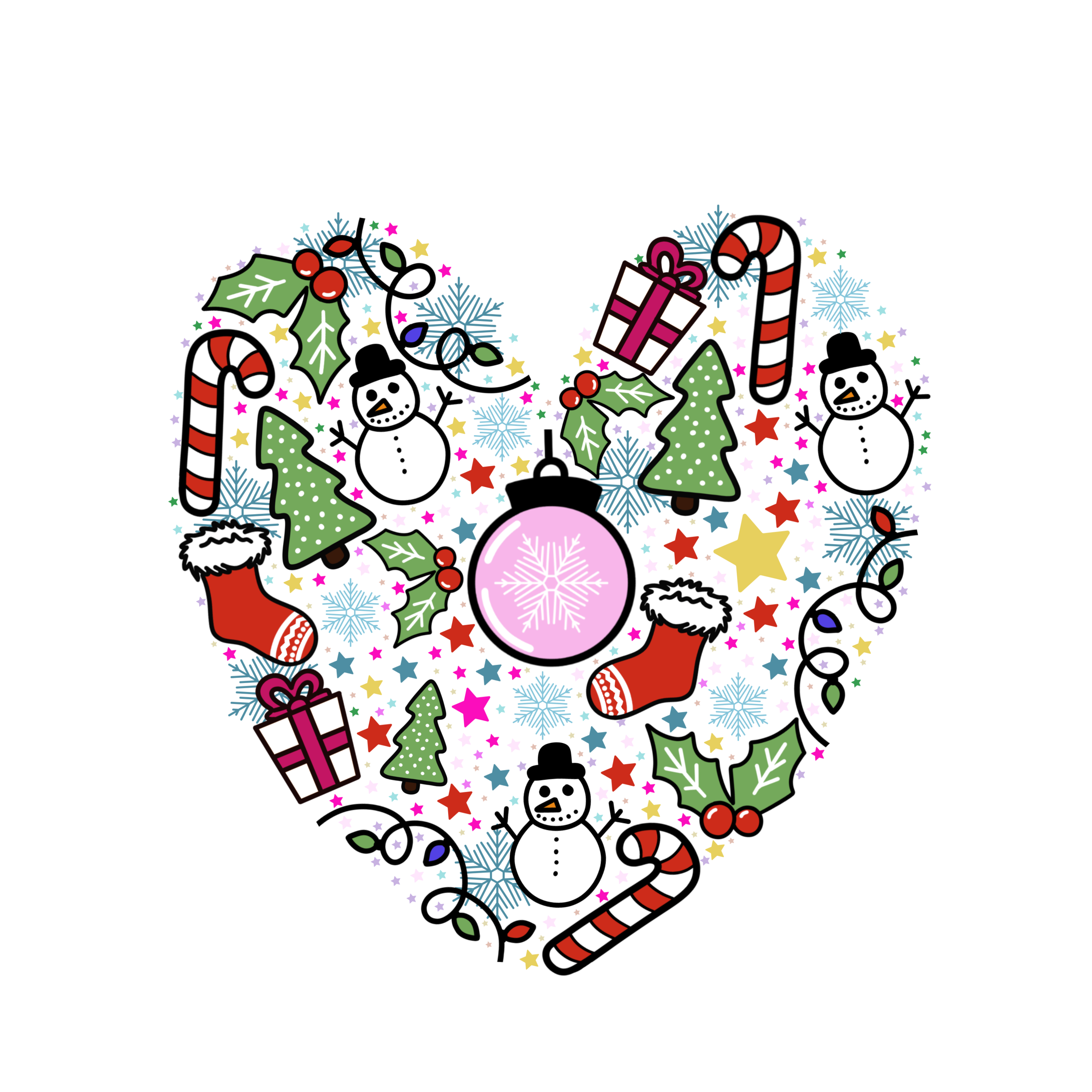 Sublimation Prints - Christmas Heart - The Vinyl Haus Main image