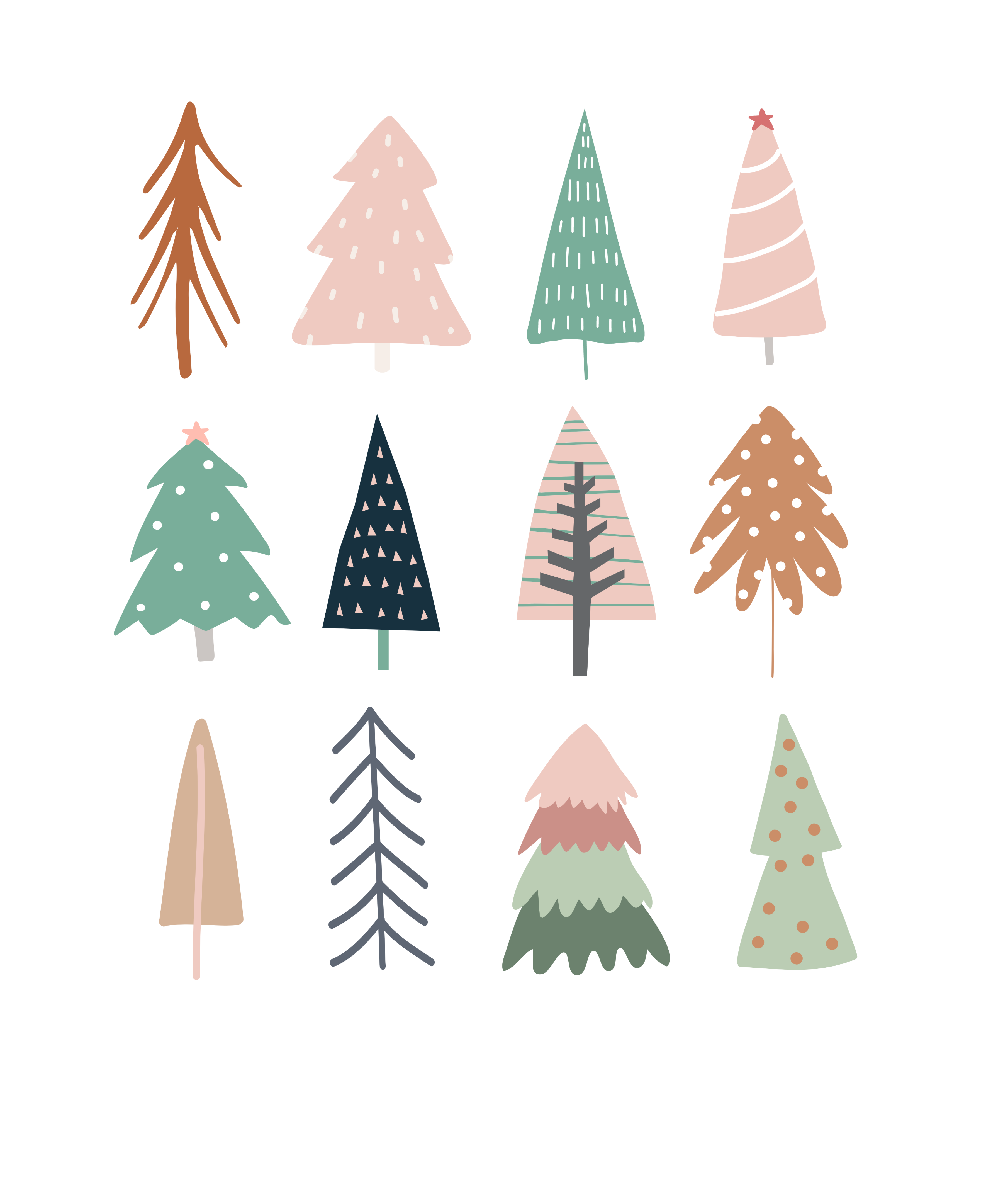 Sublimation Prints - Christmas Trees - The Vinyl Haus