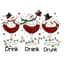 Sublimation Prints - Drink Drank Drunk Snowmen - The Vinyl Haus