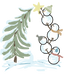 Sublimation Prints - Stacked Snowmen - The Vinyl Haus