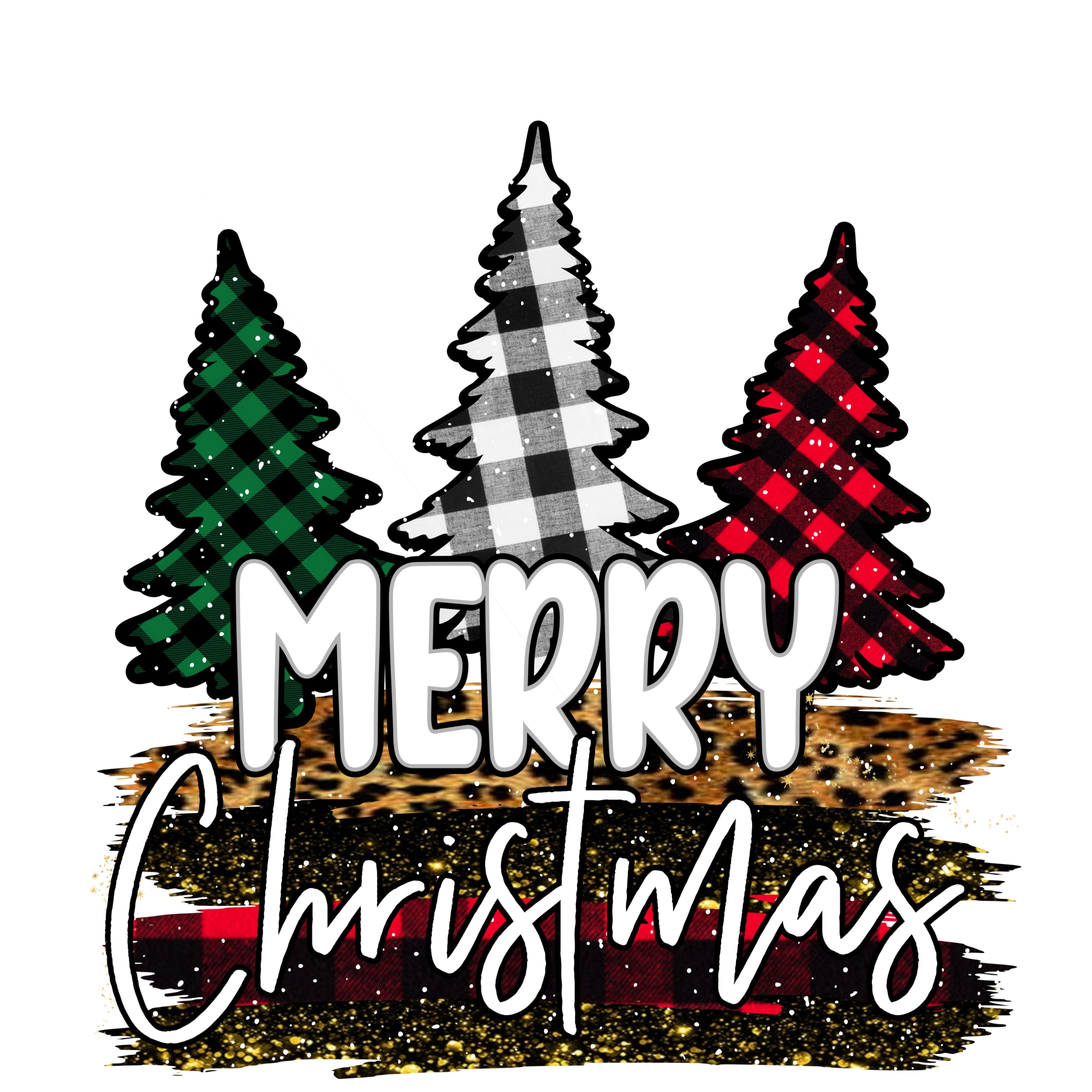 Sublimation Prints - Buffalo Plaid Christmas Trees - The Vinyl Haus Main image