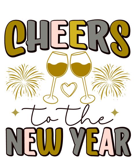 Sublimation Prints - Cheers To The New Year - The Vinyl Haus Main image