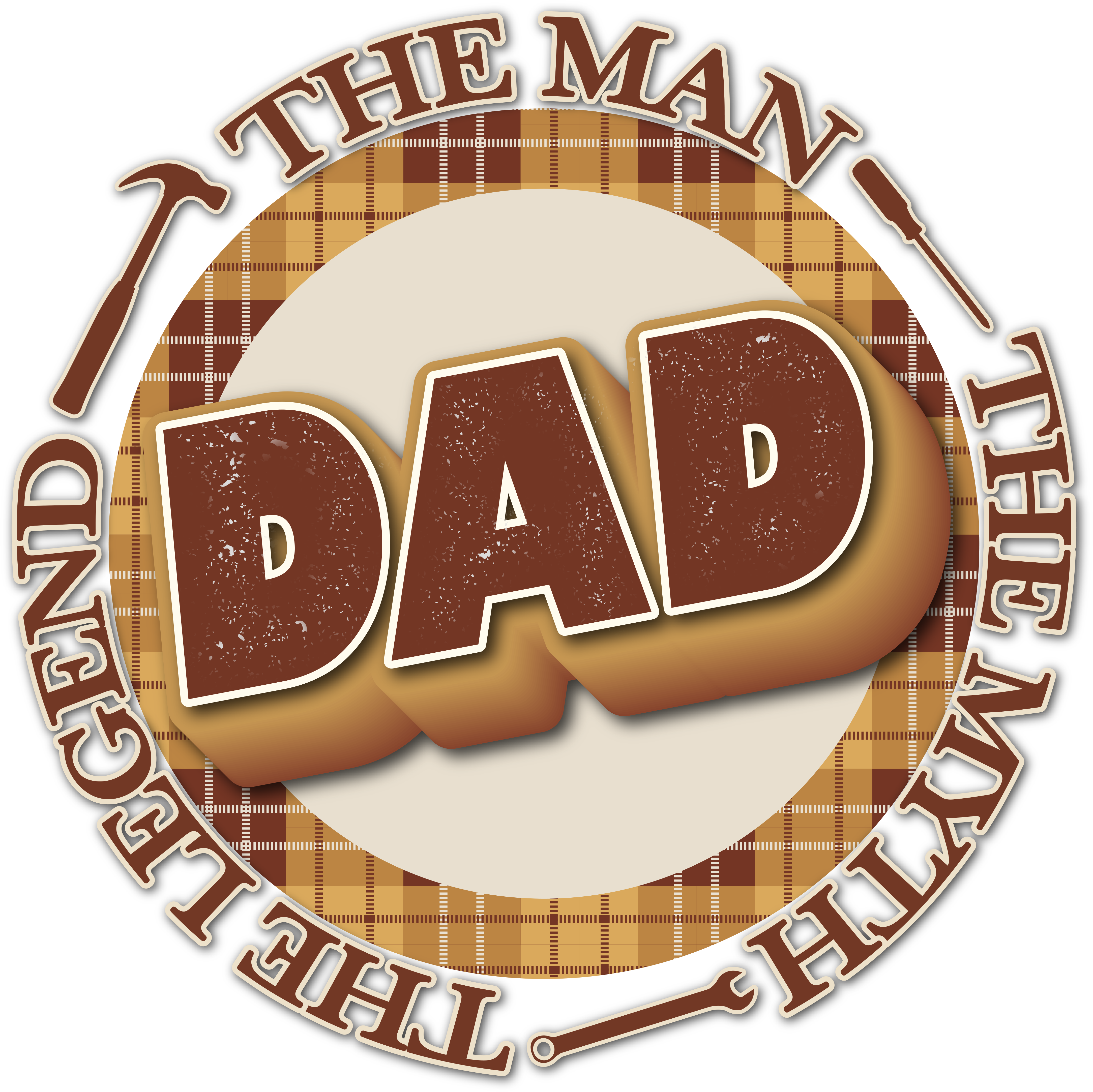 Sublimation Prints - DAD The Man The Myth The Legend - The Vinyl Haus Main image