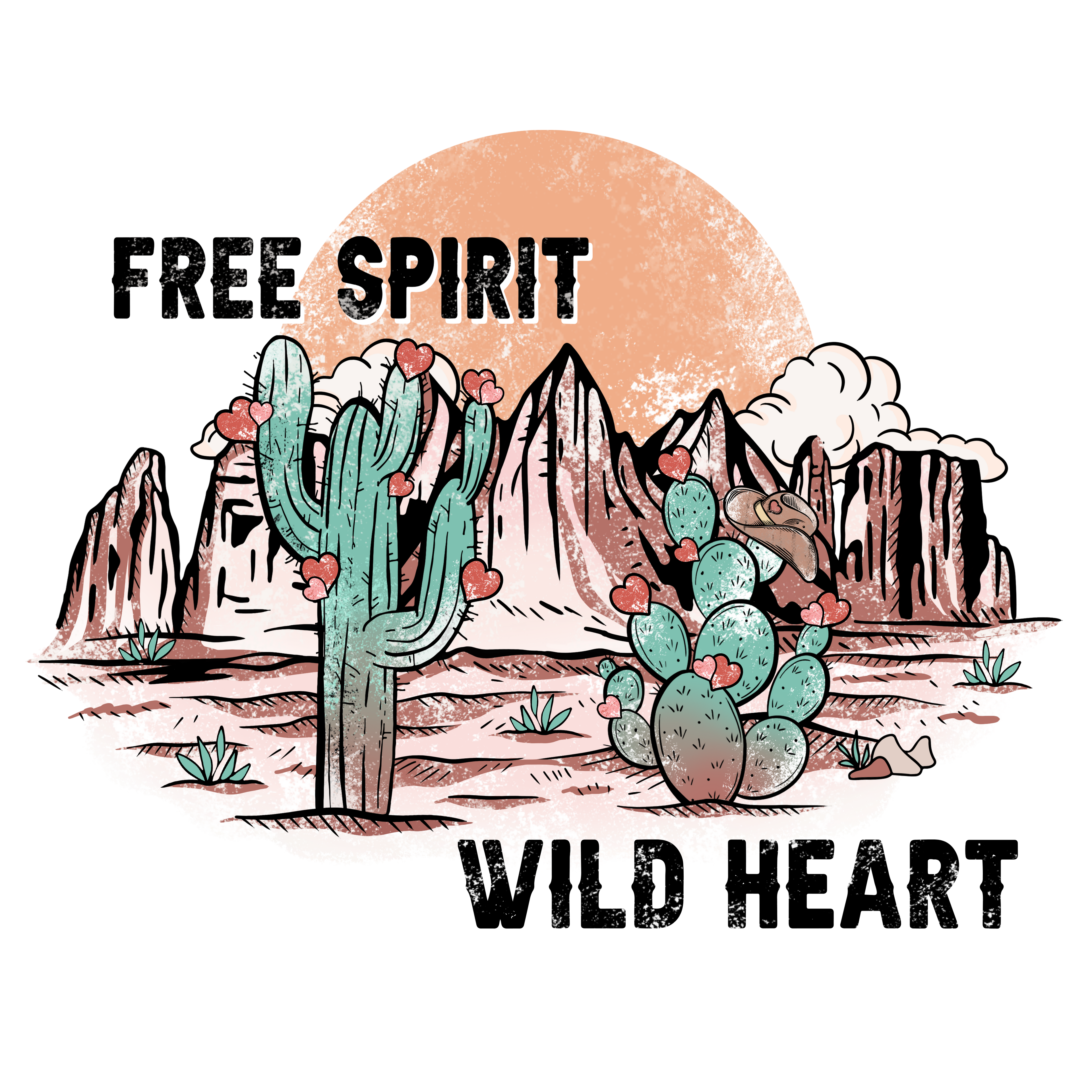 Sublimation Prints - Free Spirit Wild Heart - The Vinyl Haus