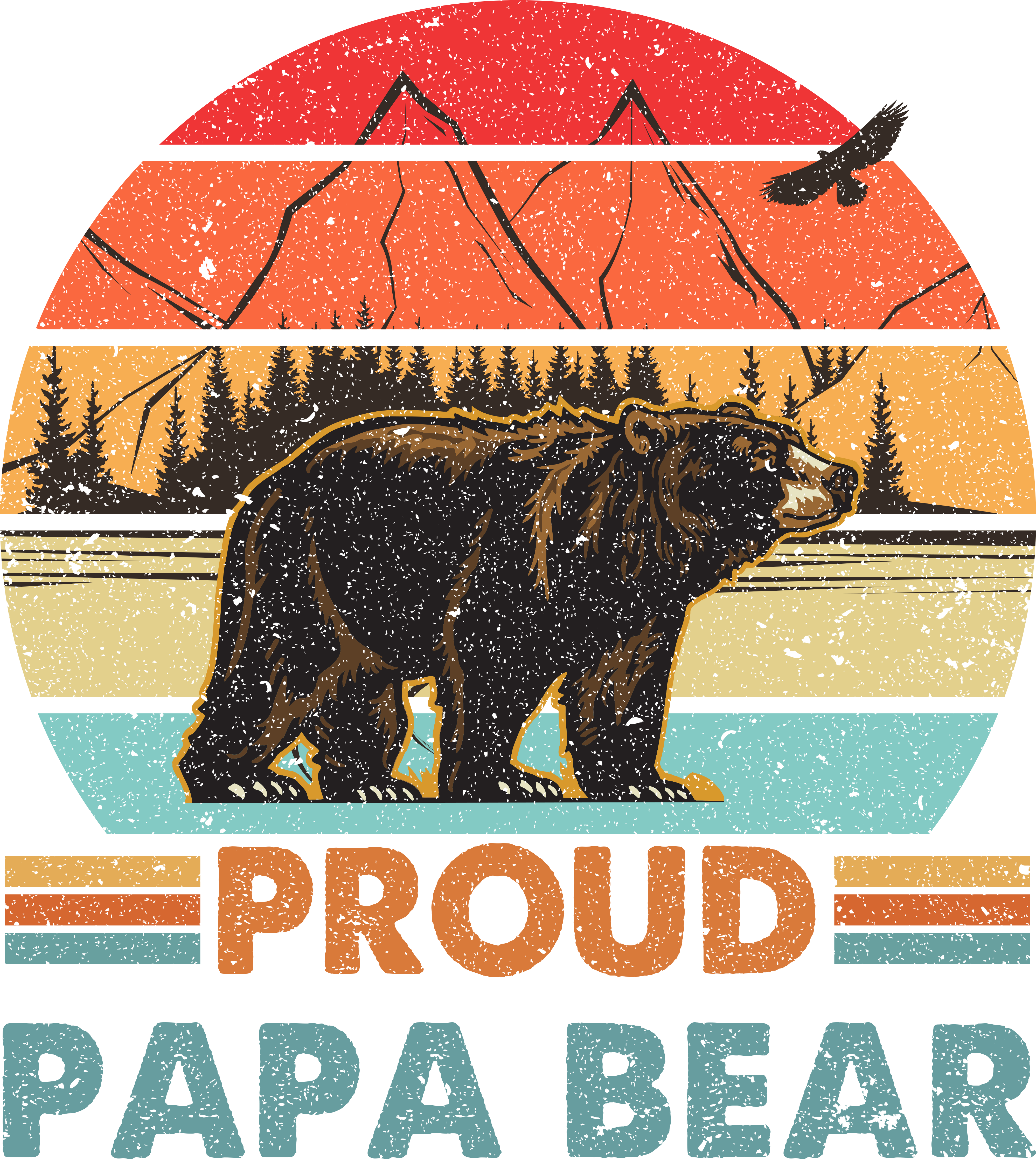 Sublimation Prints - Proud Papa Bear - The Vinyl Haus Main image