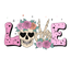 Sublimation Prints - LOVE Skull - The Vinyl Haus