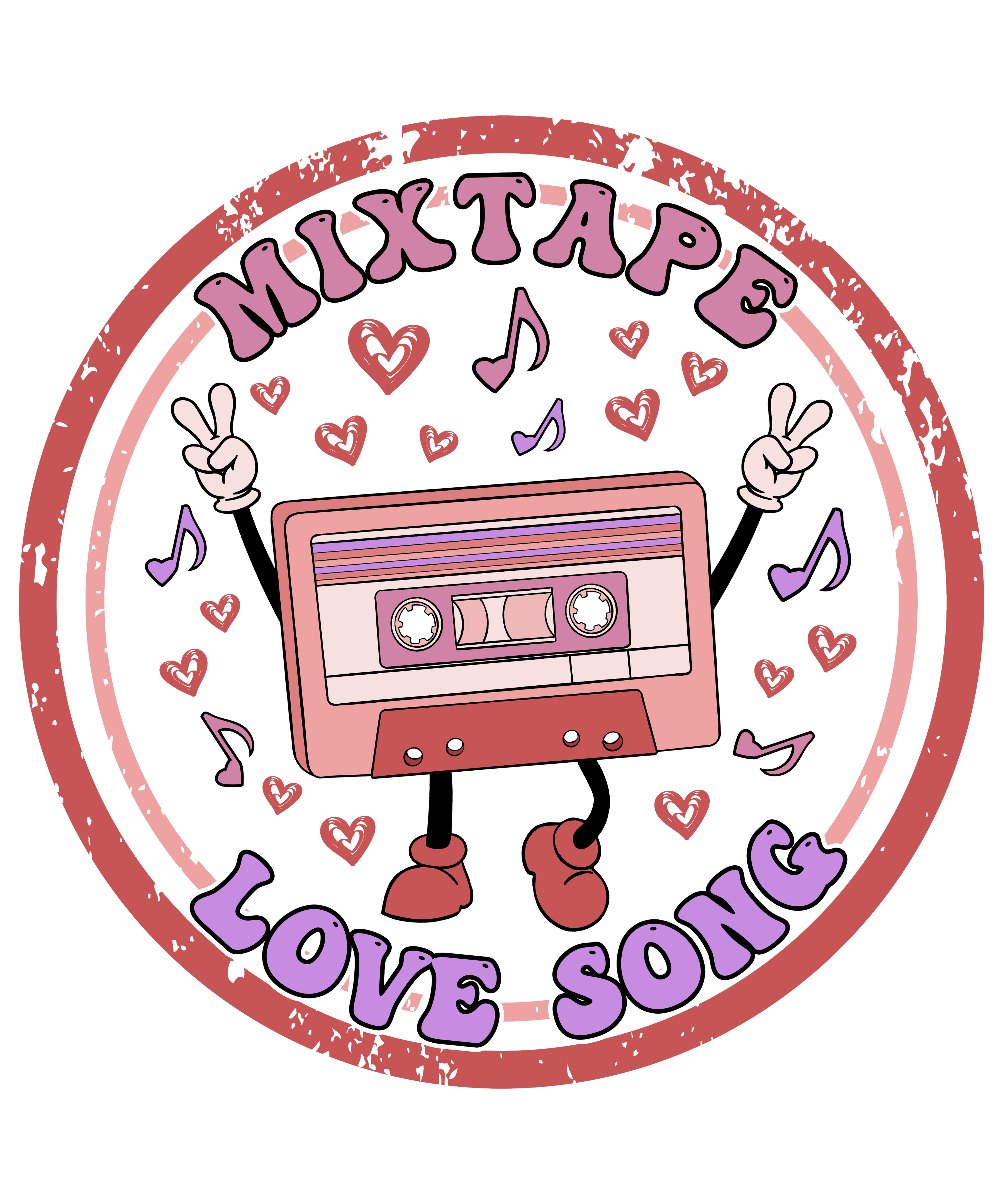 Sublimation Prints - Mix Tape Love Songs - The Vinyl Haus Main image