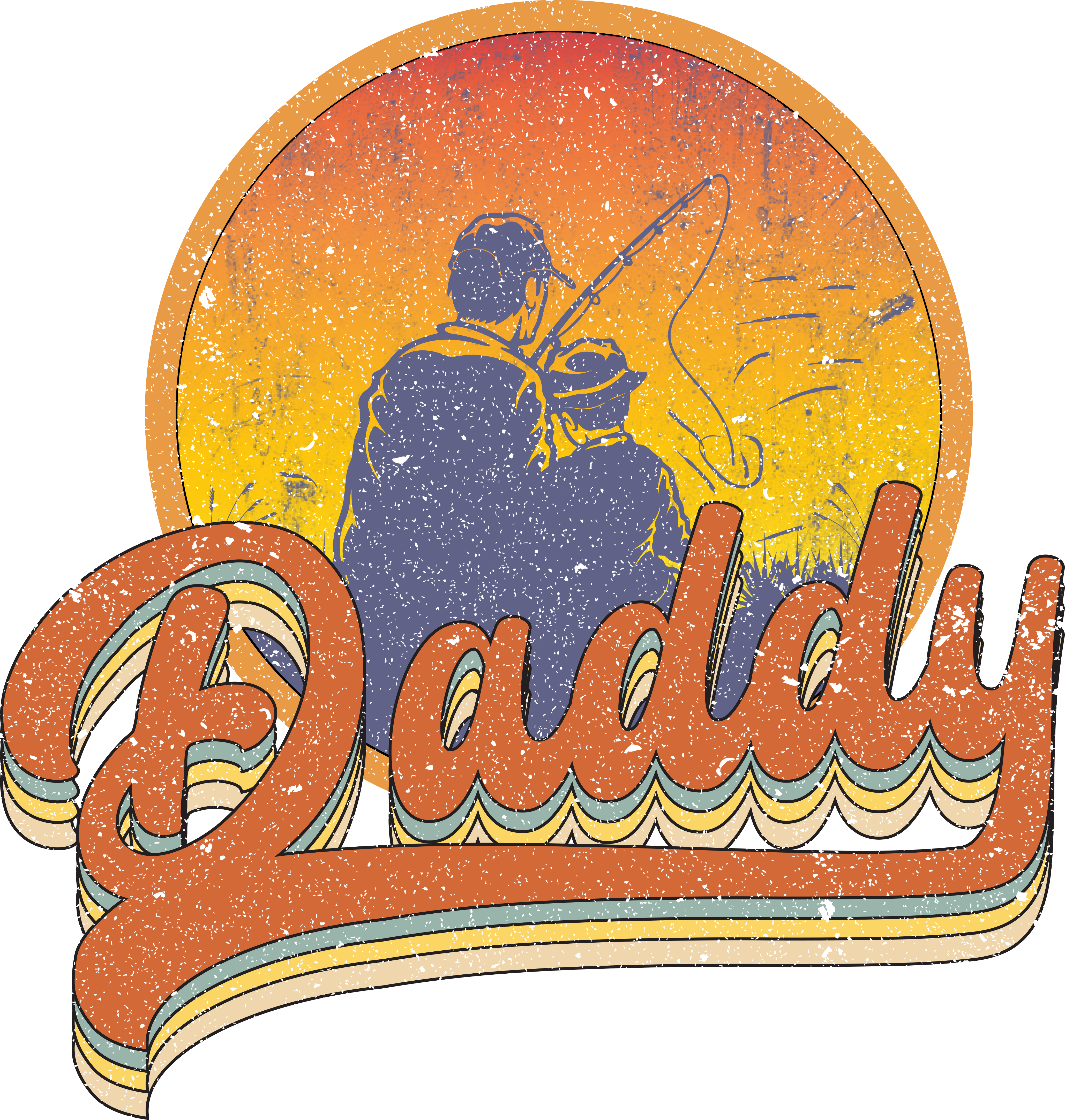 Sublimation Prints - Daddy Fishing Buddies - The Vinyl Haus Main image