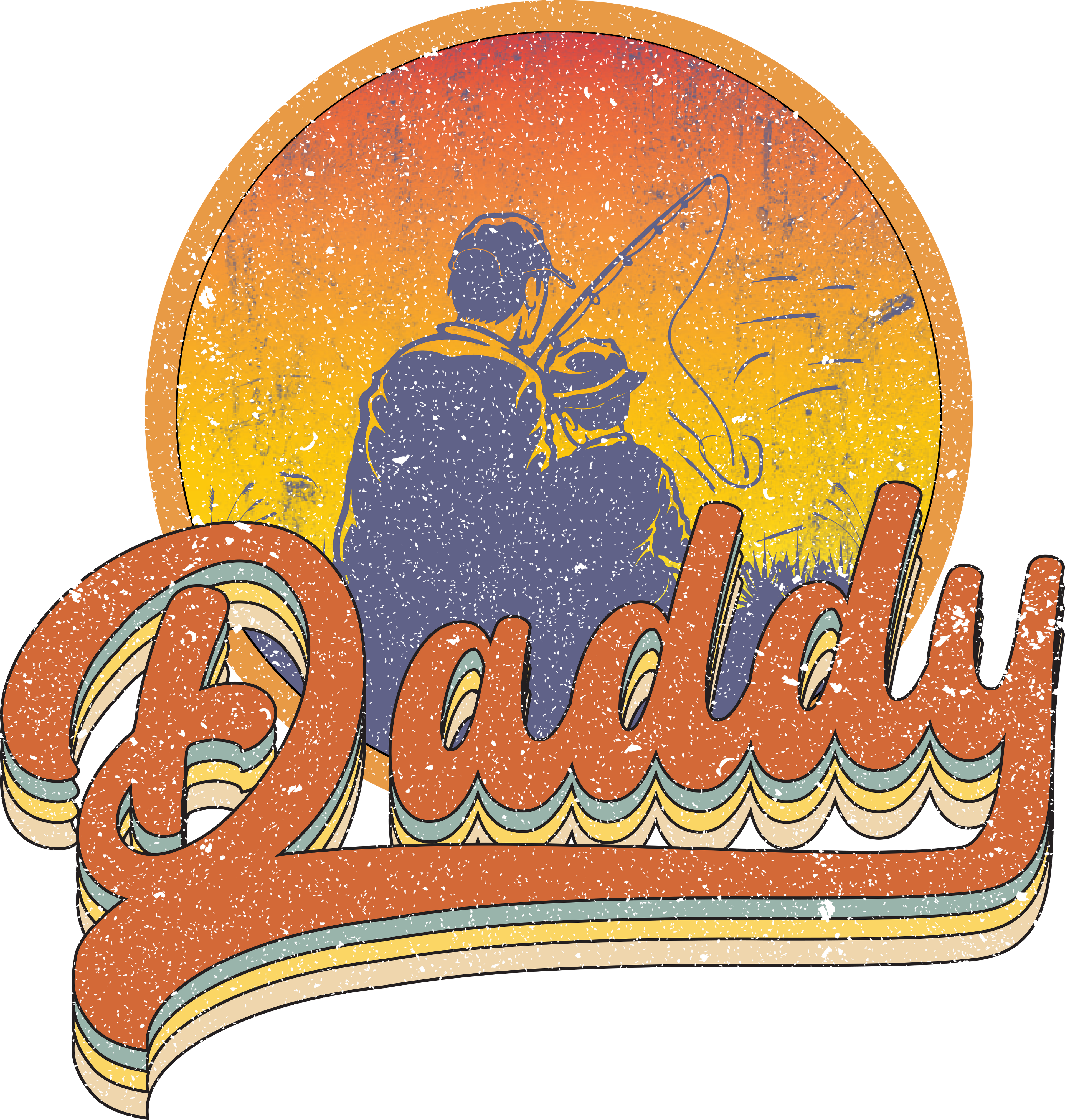 Sublimation Prints - Daddy Fishing Buddies - The Vinyl Haus