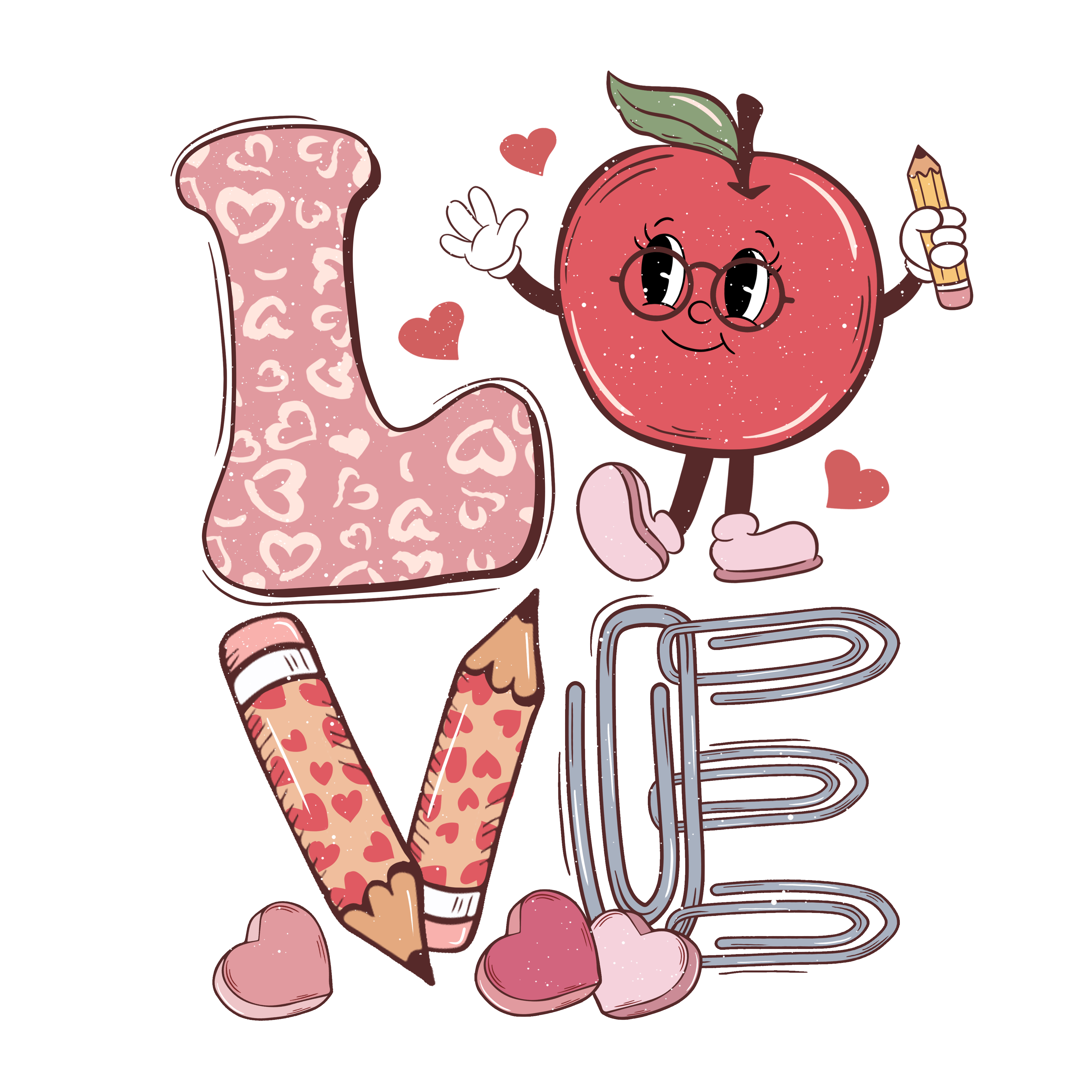 Sublimation Prints - Teacher LOVE - The Vinyl Haus Main image