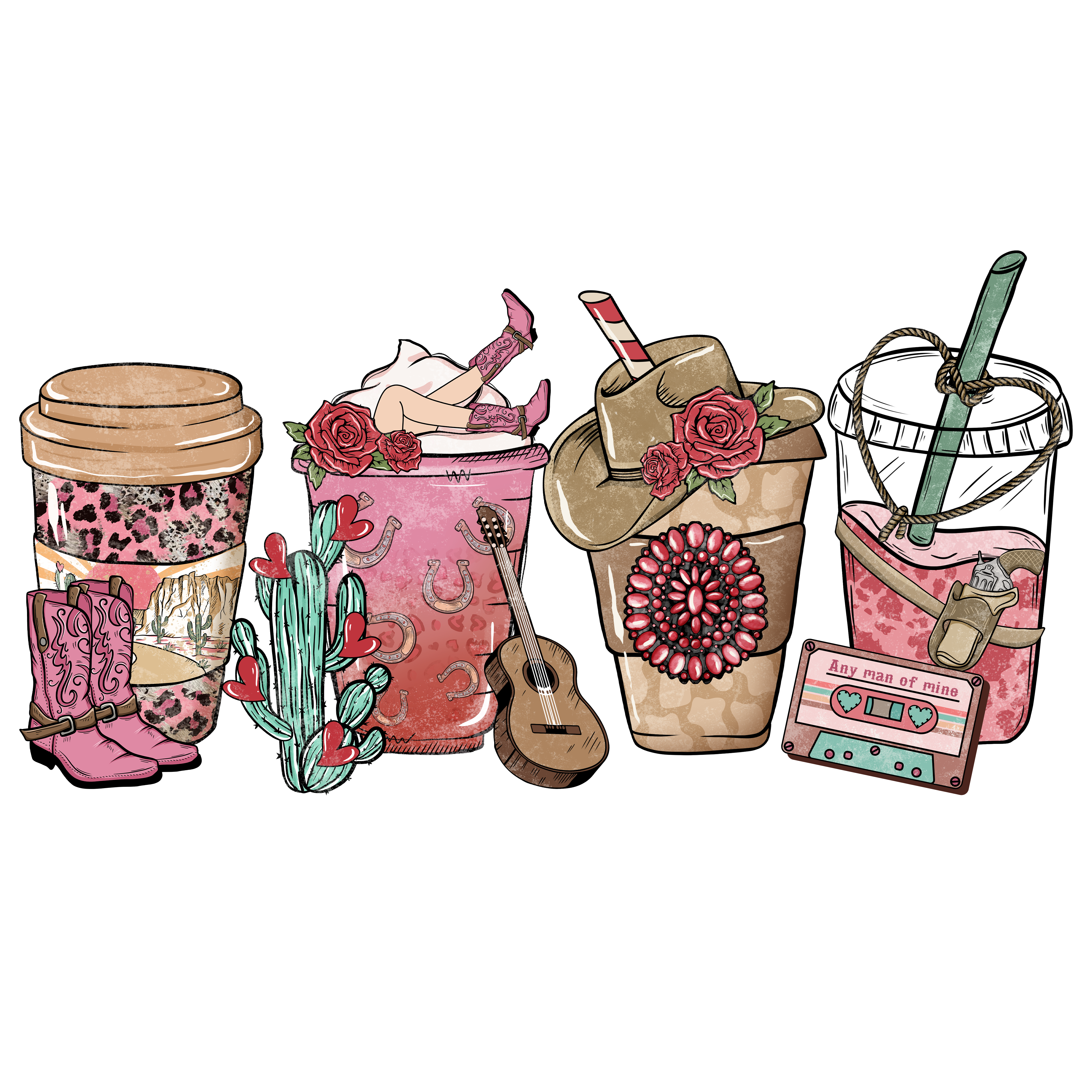 Sublimation Prints - Cowboy Coffees - The Vinyl Haus Main image