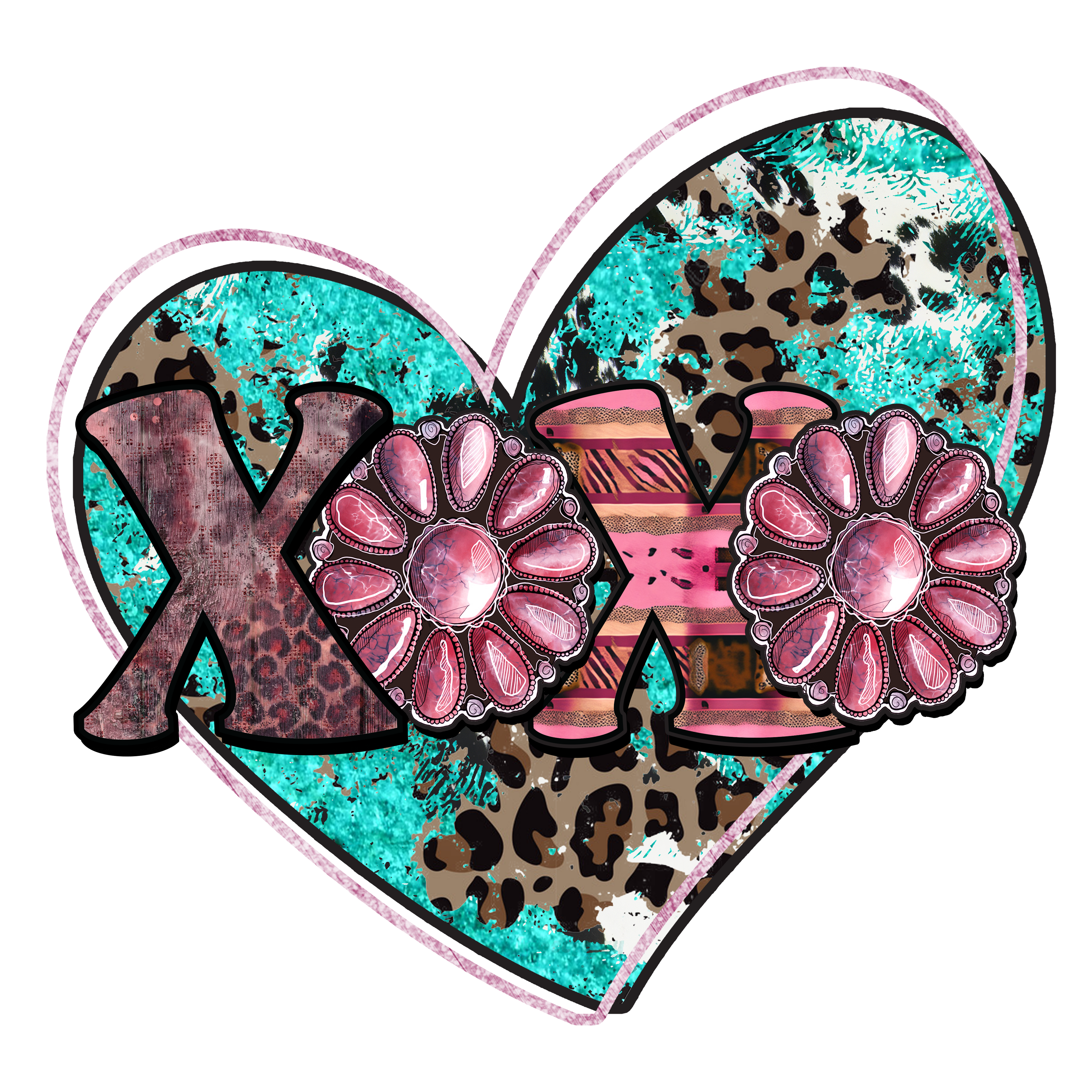 Sublimation Prints - Western Heart XOXO - The Vinyl Haus