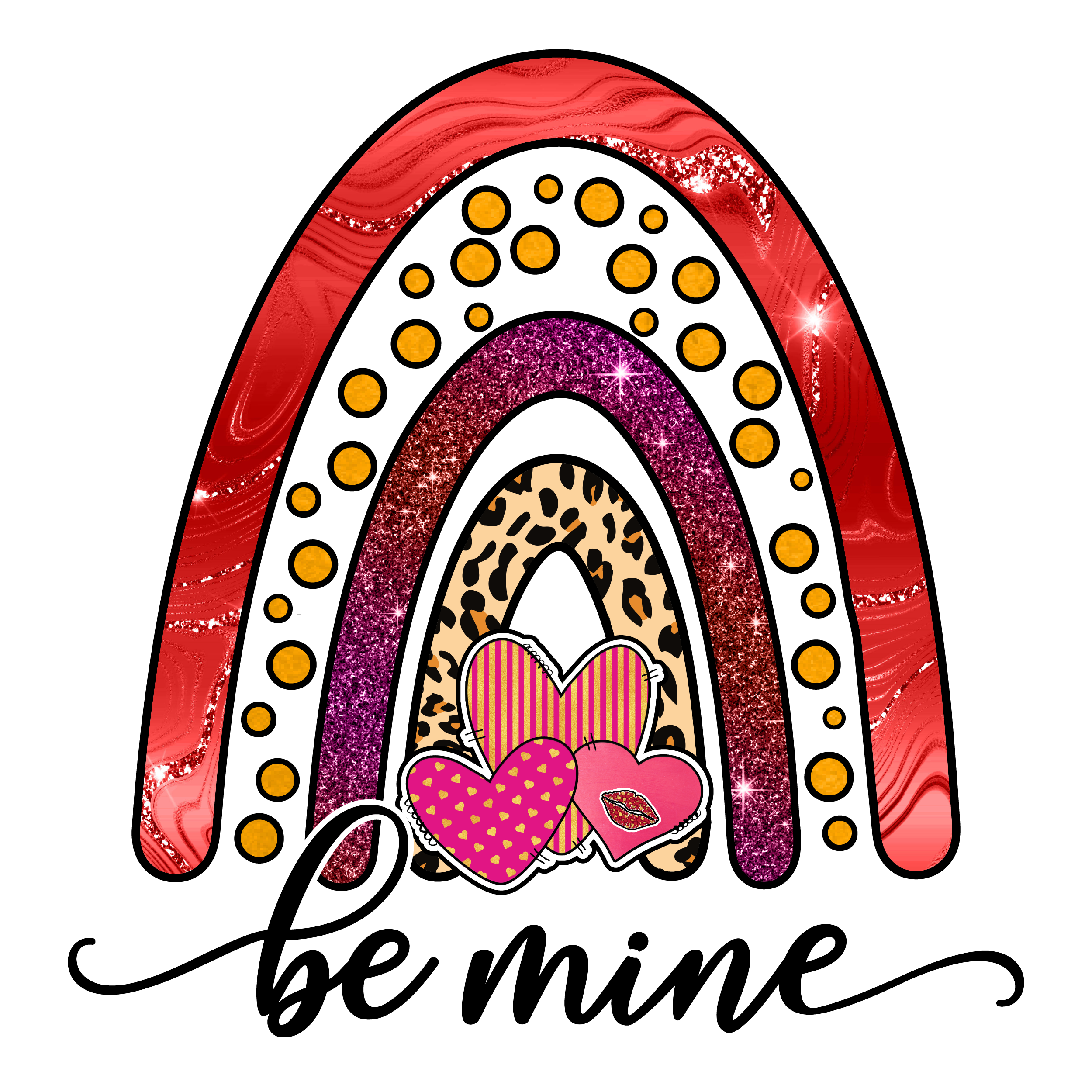 Sublimation Prints - Be Mine Rainbow - The Vinyl Haus