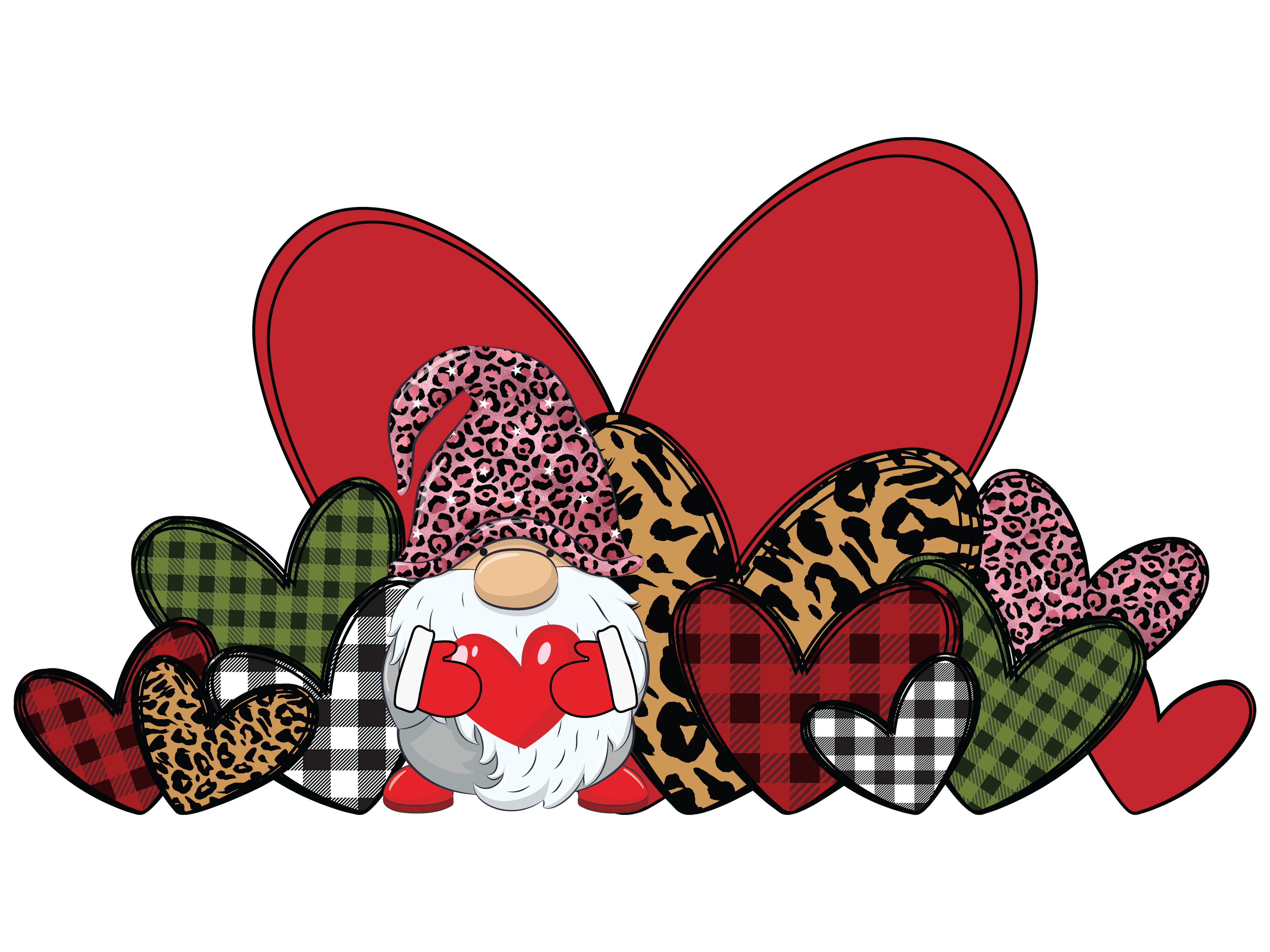 HTV Prints - Gnome and Hearts - The Vinyl Haus