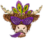 HTV Prints - Mardi Gras Highland Cow - The Vinyl Haus