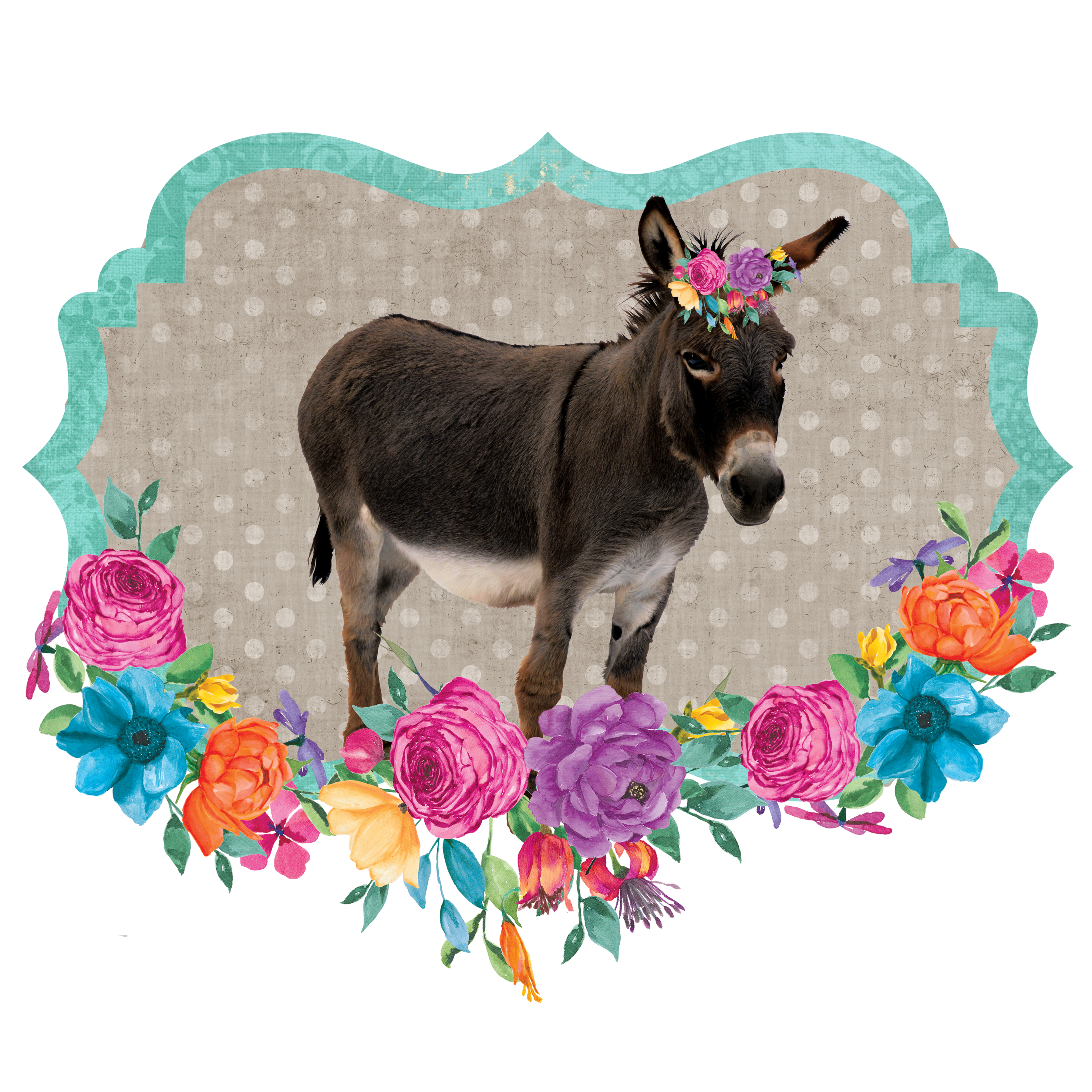 Sublimation Prints - Fiesta Donkey - The Vinyl Haus